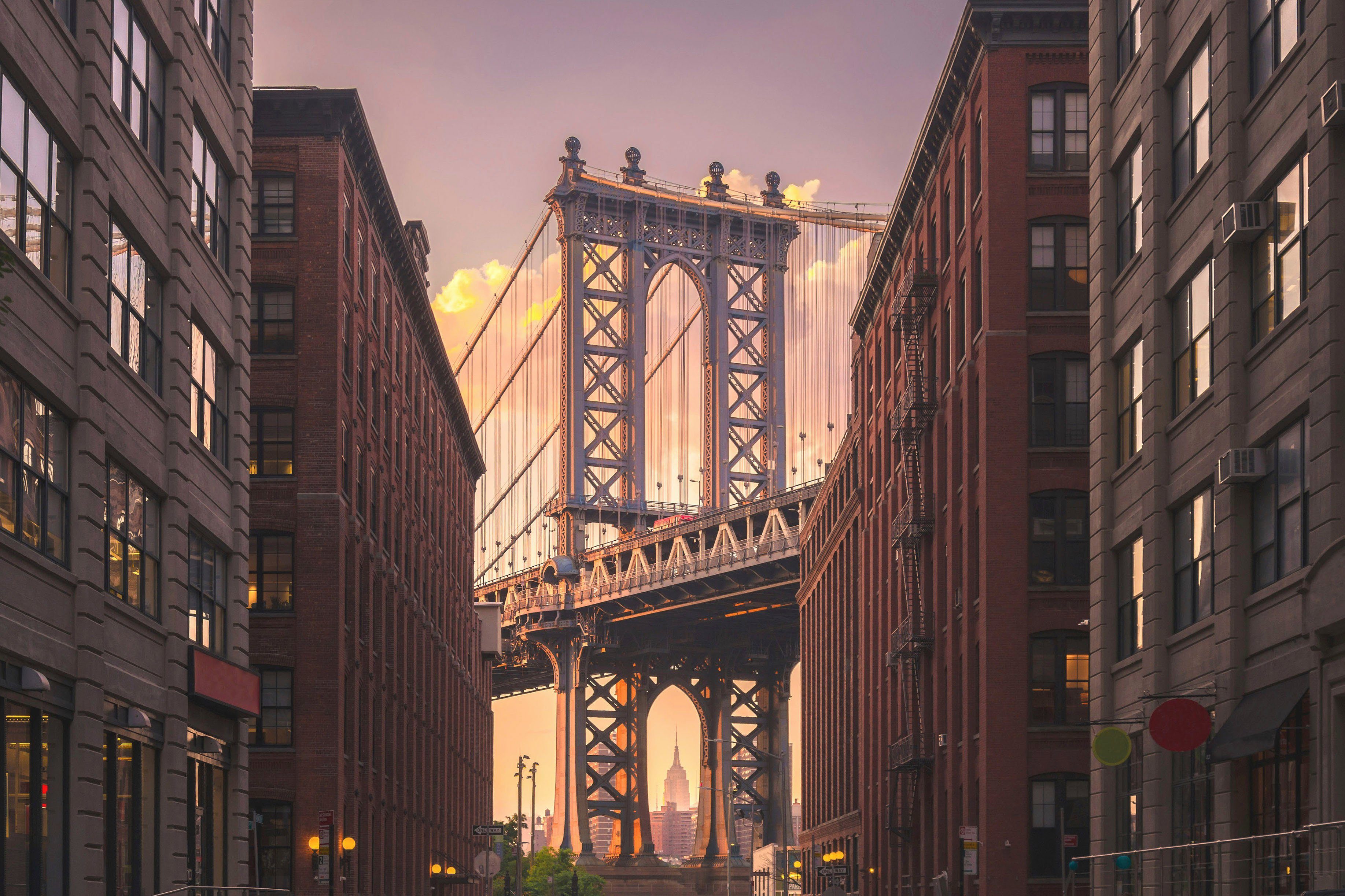 Keilrahmen A.S. Leinwandbild Brücke Großstadt Bridge, St), (1 New Brooklyn Création York Bild
