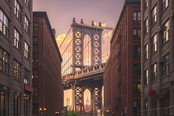 A.S. Création Leinwandbild Brooklyn Bridge, New York (1 St), Brücke Großstadt Keilrahmen Bild