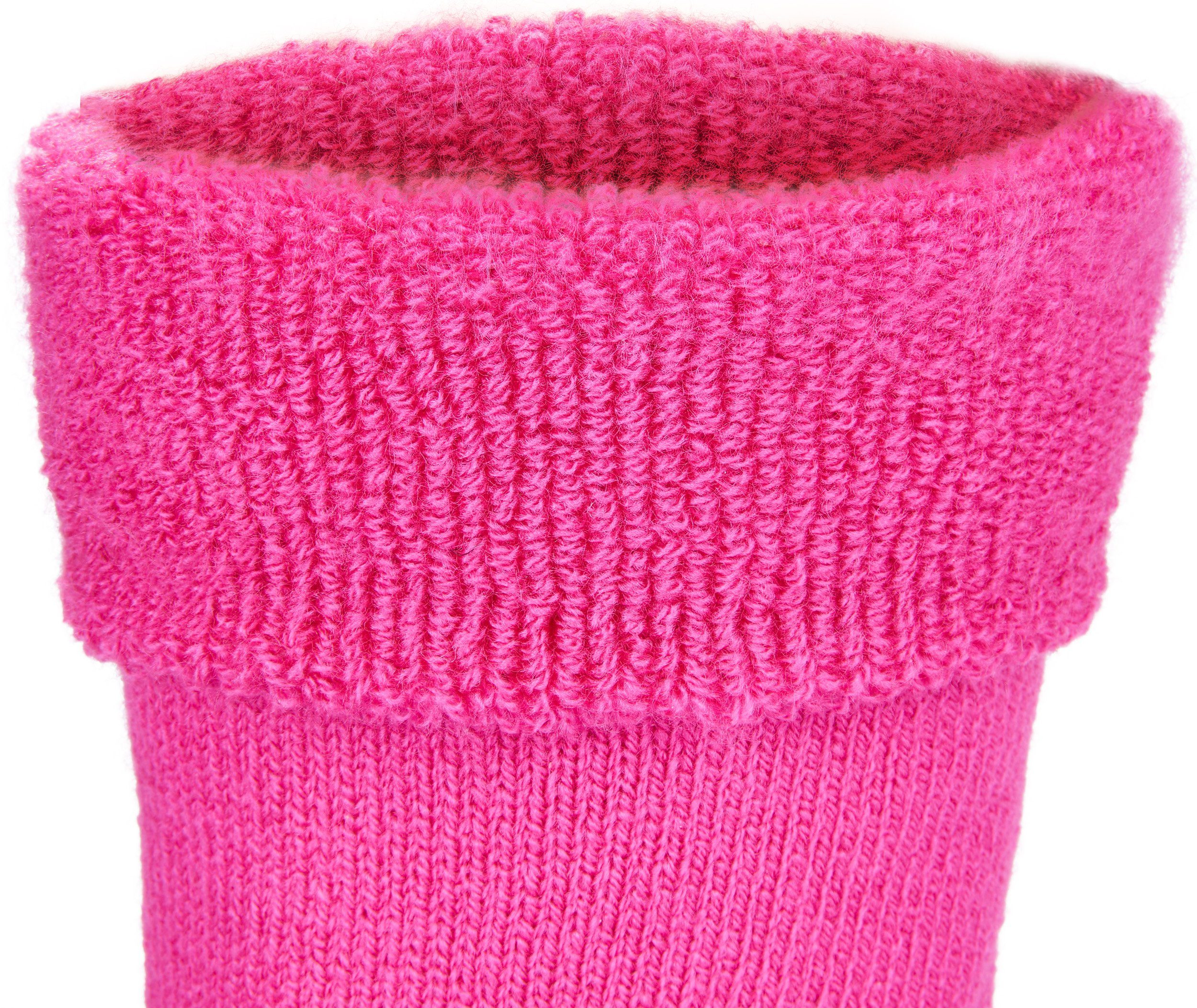 BRUBAKER Thermosocken extra warme 2-Paar, Feet) Kuschelsocken und Heat Herren für Pink Damen (Set, Wintersocken my