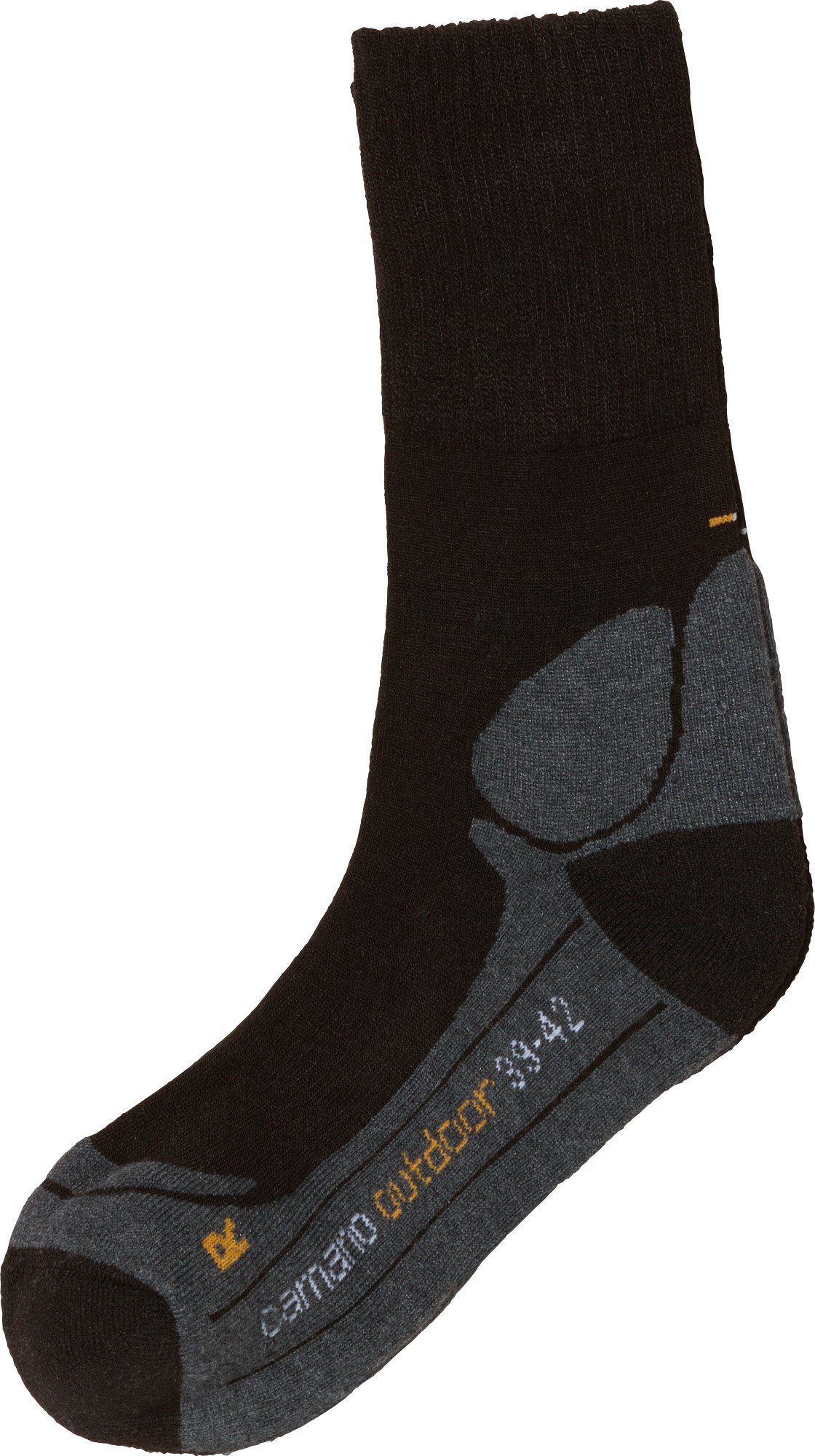 Socken Unisex-Outdoor-Socken schwarz 1 Paar Camano Uni