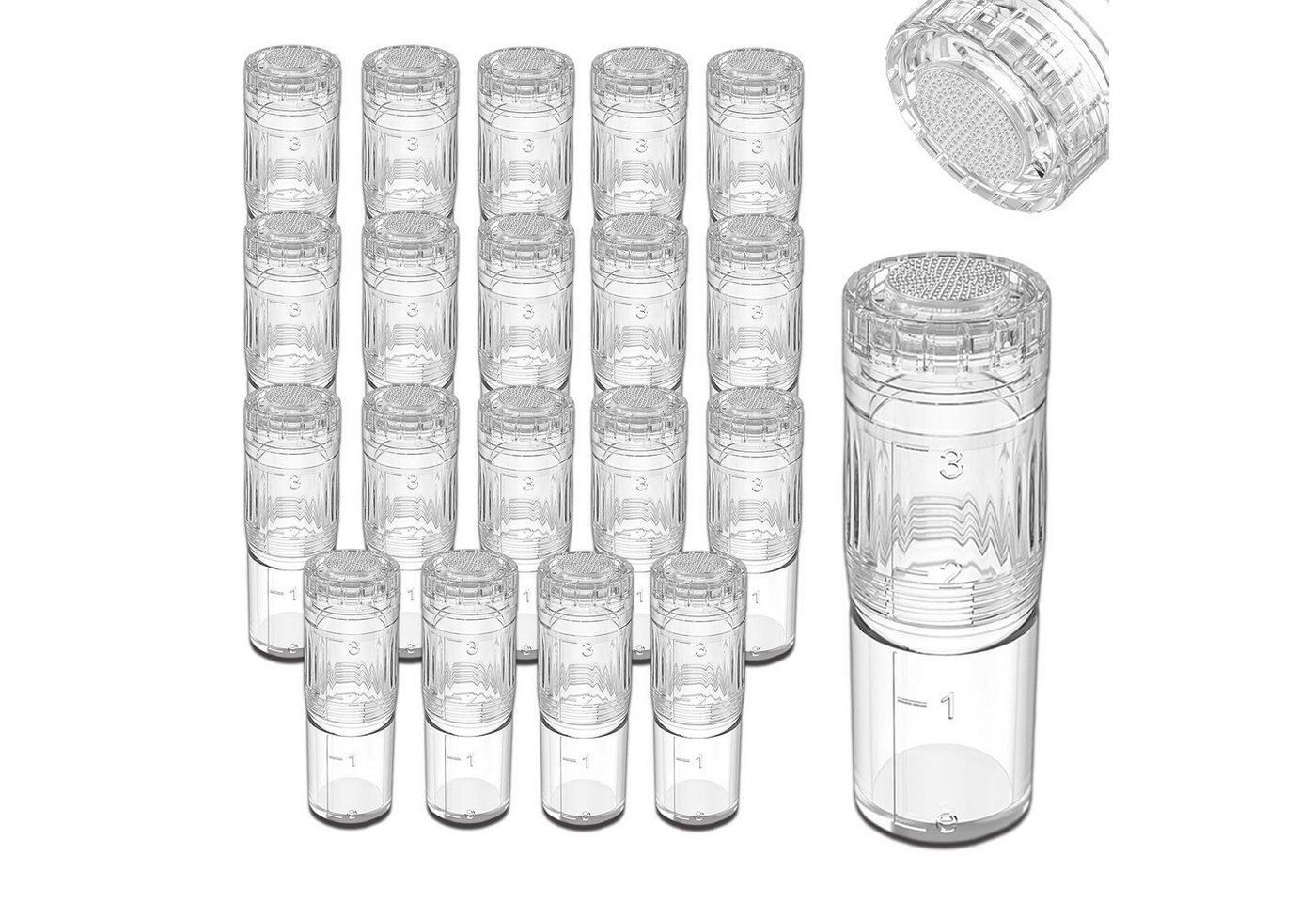COOL-i ® Dermaroller Microneedling Pen mit Serum-Auftrag – Kabelloser, 5 Stufen, Serum gleichmäßig auf Gesicht und Körper auftragen.A3