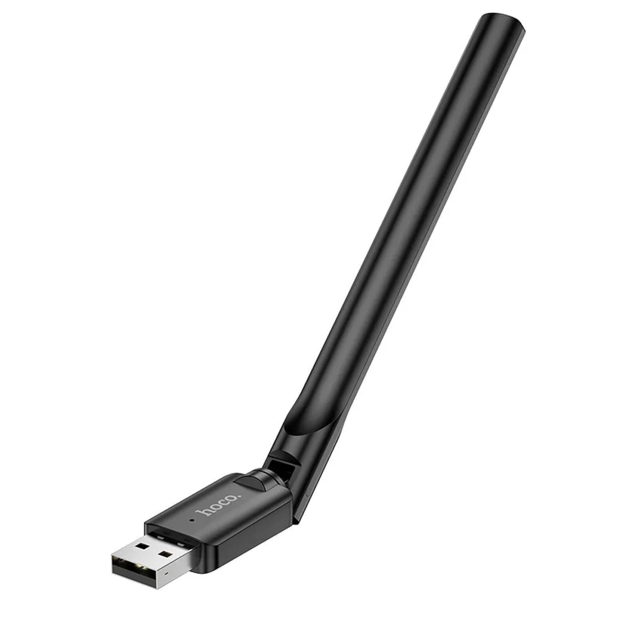 hoco. WLAN-Netzwerkkarte mit externer Antenne USB Wifi4 in Schwarz Netzwerk-Adapter