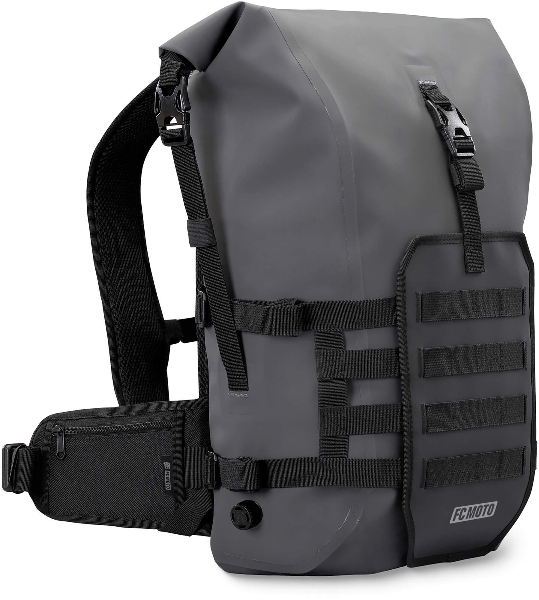 FC-Moto Freizeitrucksack Ever-ST Roll-Top 26 L wasserdichter Rucksack, Molle Befestigungssystem,reflektierende Elemente