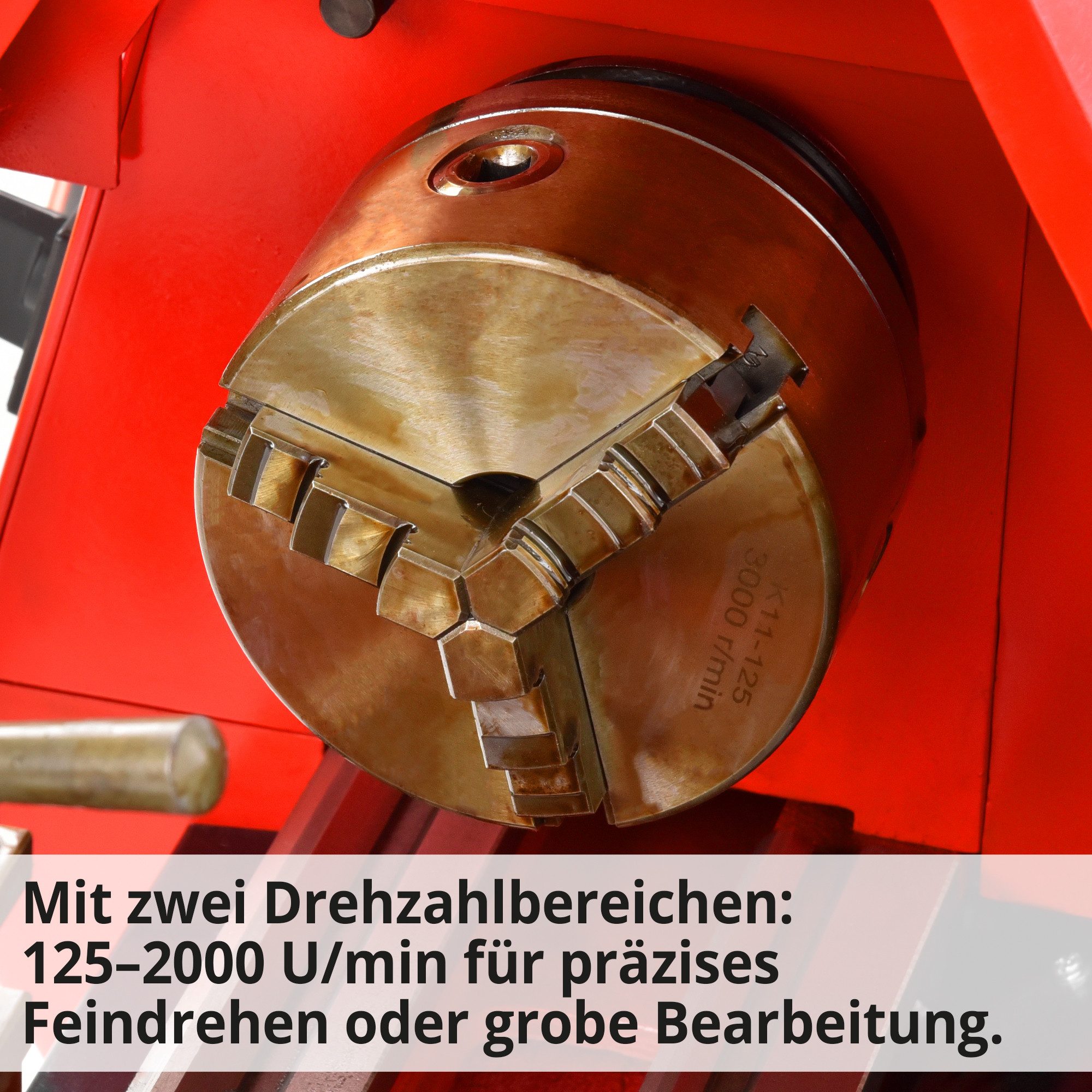 Hecht Drehmaschine 8420 Metalldrehbank 960 W, Spitzenweite 550 mm, Rundlauf 0,03 mm