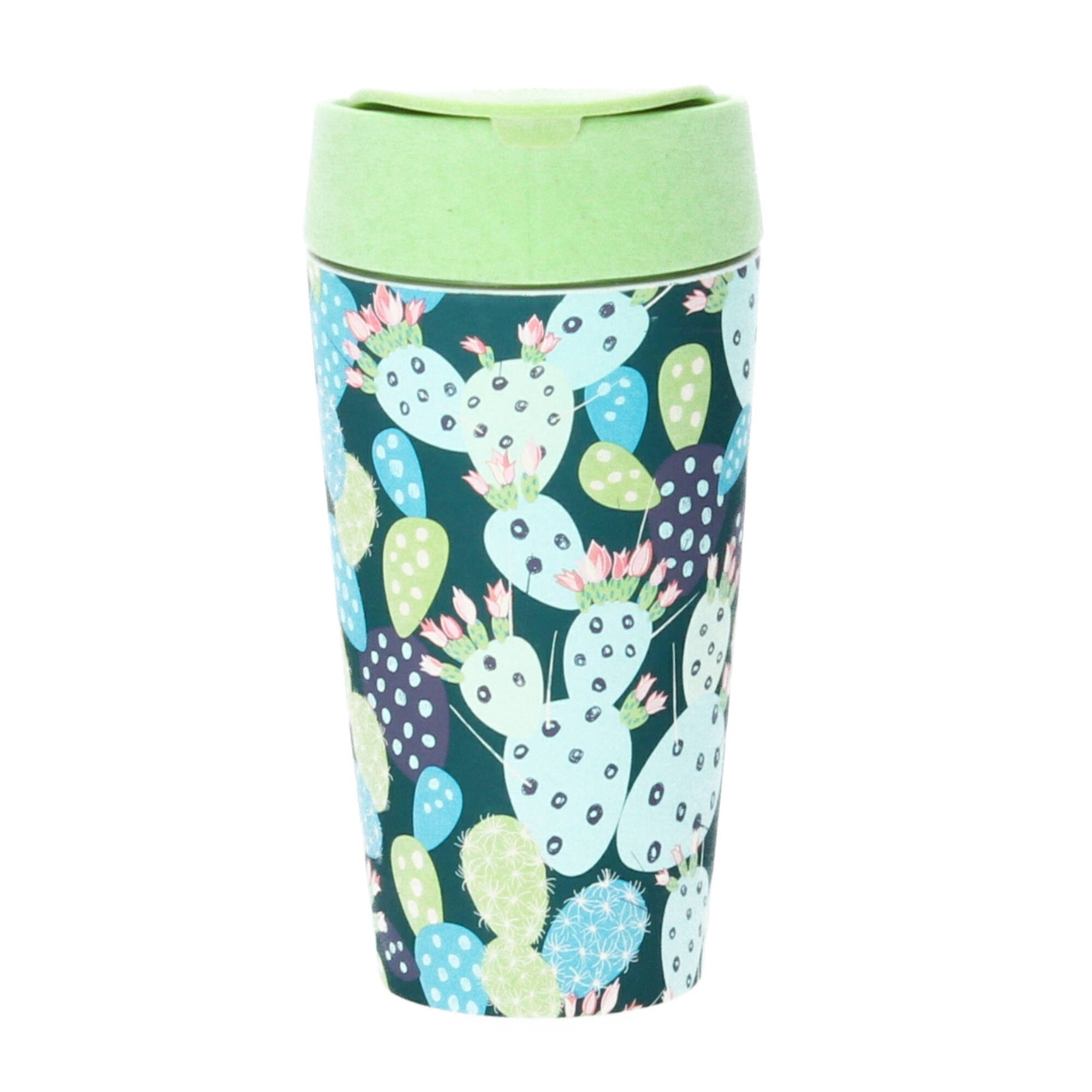 chic mic GmbH Becher Chic Mic Bioloco plant deluxe cup Trinkbecher 420 ml cactus Kaktus, PLA (Kunststoff aus Pflanzenzucker)