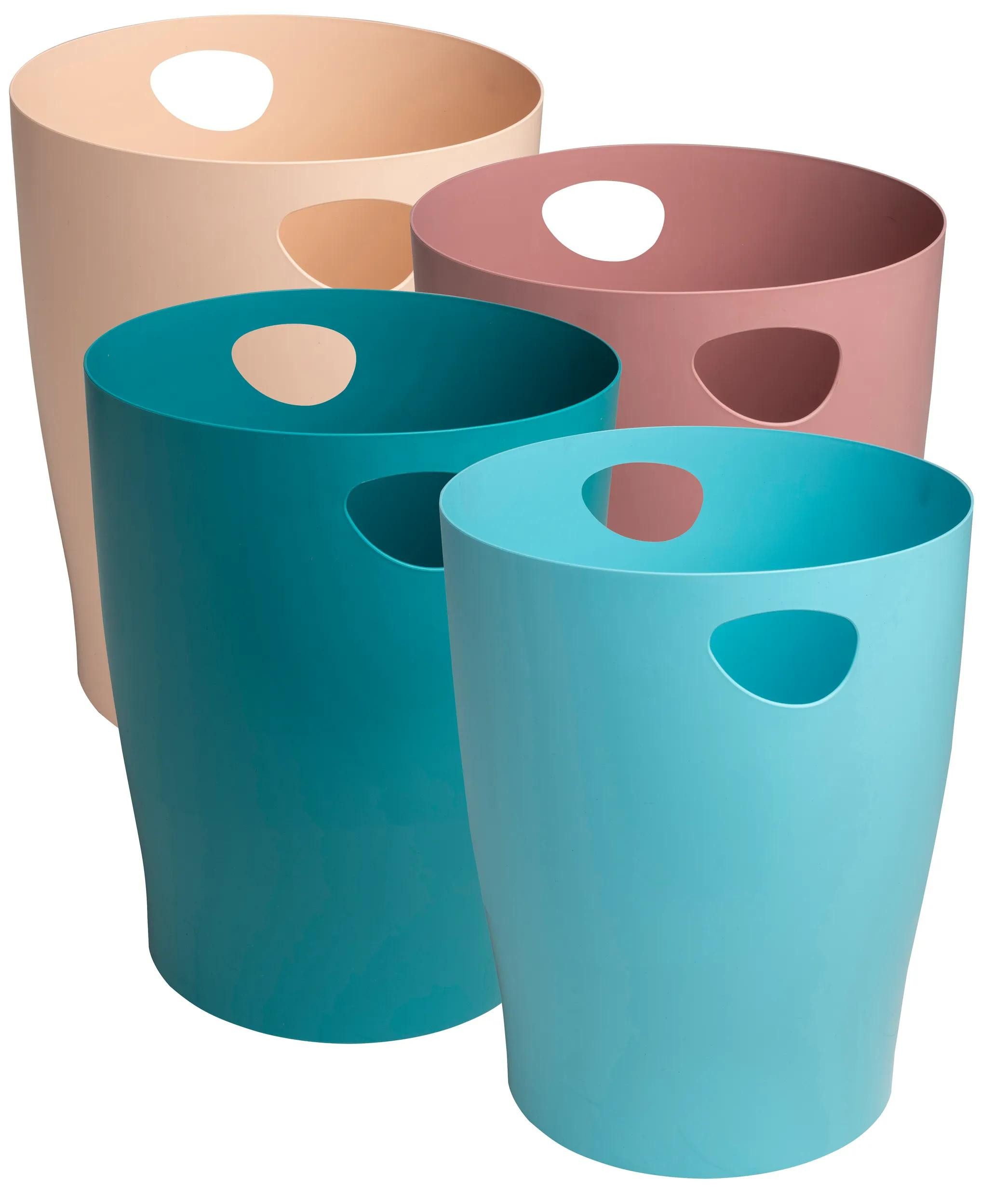 EXACOMPTA Papierkorb 8x Papierkorb Ecobin, Skandi - Farben sortiert - 453606D, Papierkorb