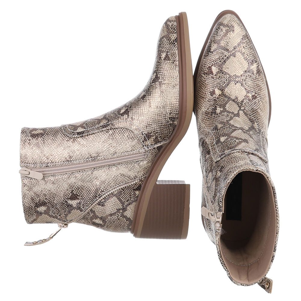 Ital-Design Eleganter Ankle-Stiefel aus strukturiertem Material für Damen W günstig online kaufen