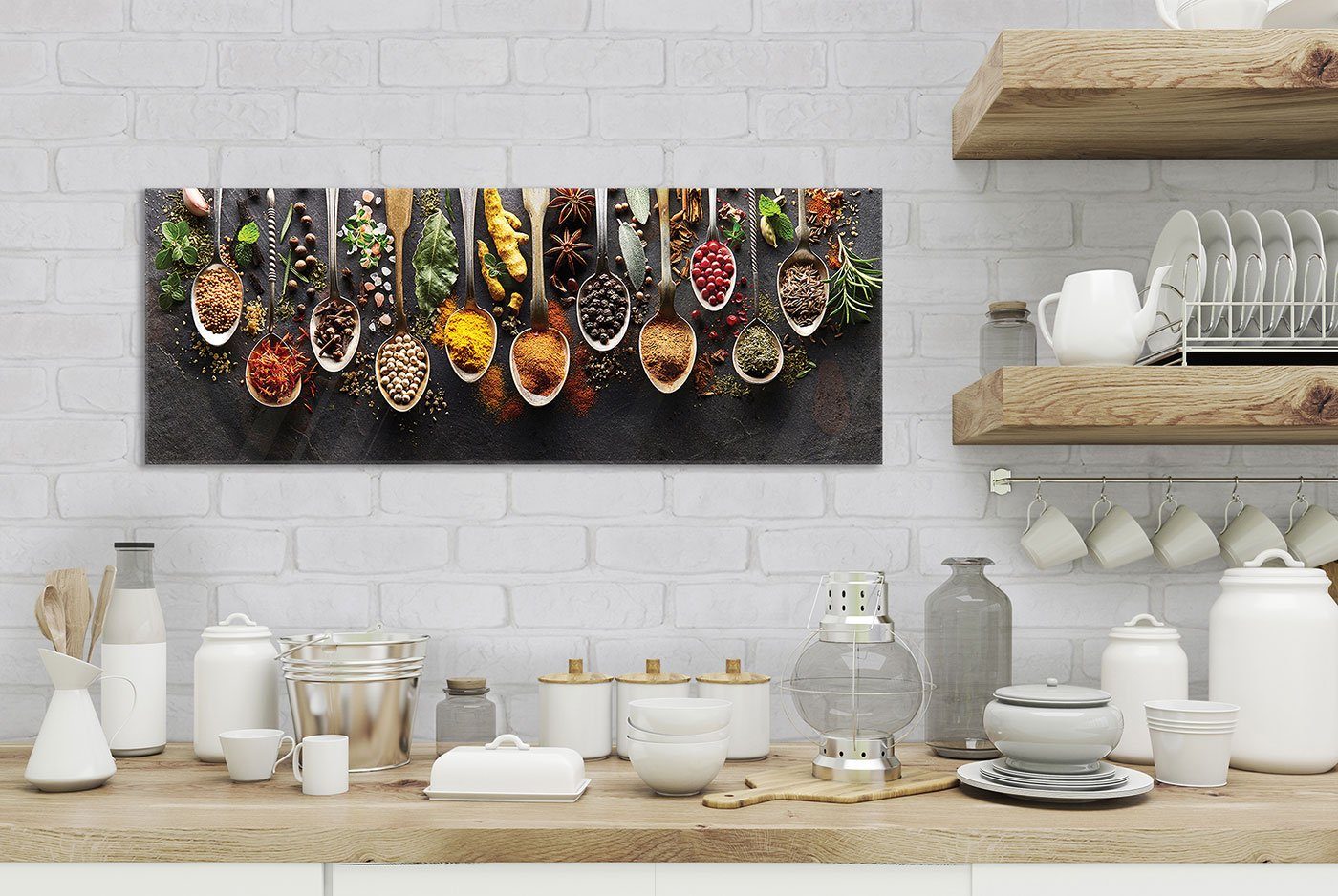 Levandeo® Glasbild, Glasbild 80x30cm Wandbild Glas günstig online kaufen