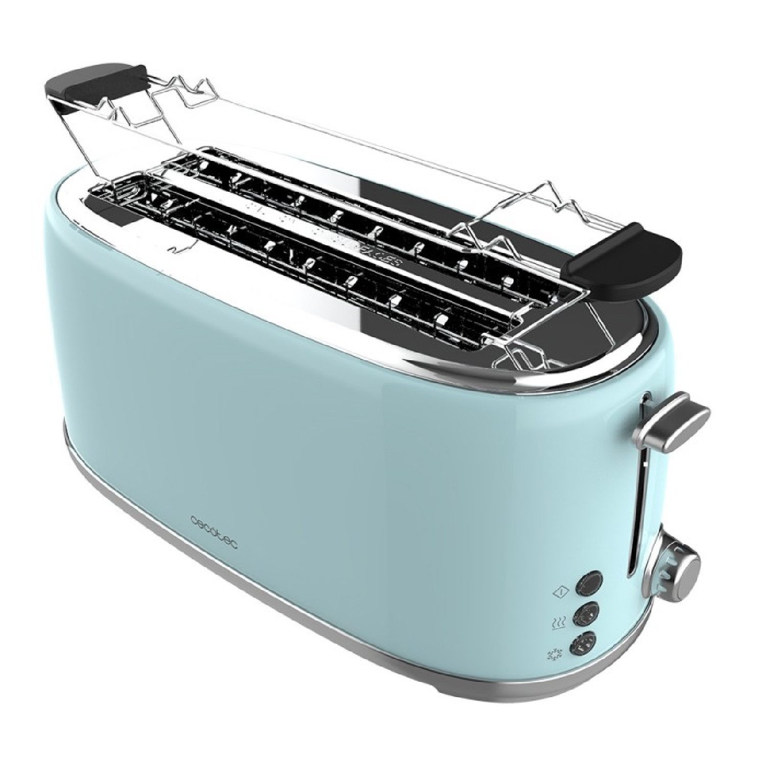 Cecotec 2-in-1-Toaster Toast&Taste 1600 Retro Double Blue, 1370 W, Toast&Taste 1600 Retro Double Blue