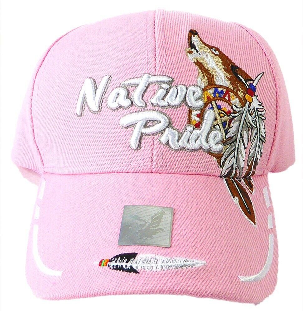 und Schriftzug Blau Wolf, Native Pride Federn Westernlifestyle Mit besti Baseball Cap