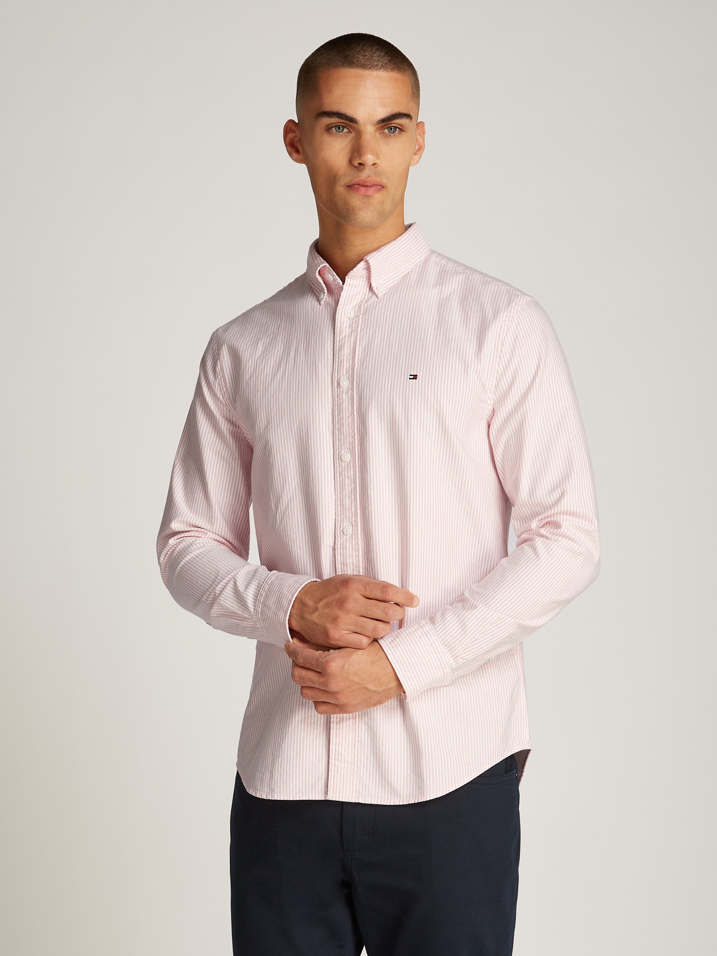 Tommy Hilfiger Langarmhemd HERITAGE OXFORD STRIPE günstig online kaufen