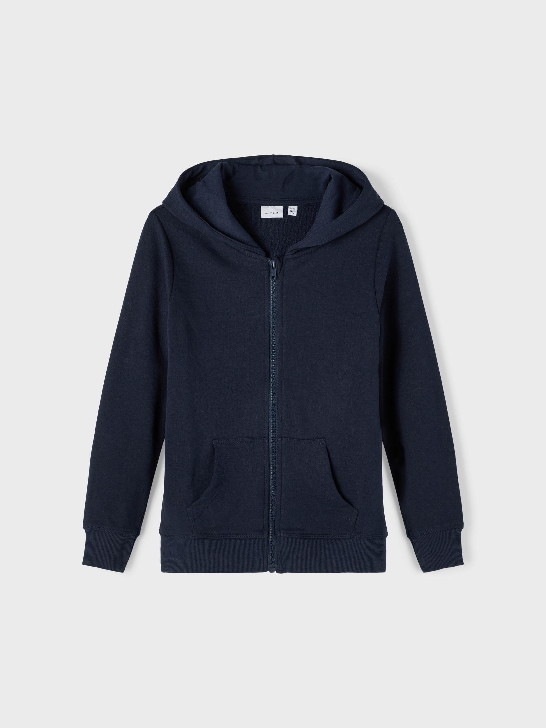 Sweatjacke NKMNESWEAT CARD W HOOD BRU NOOS