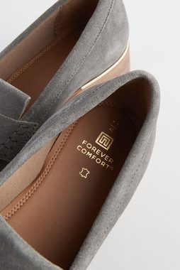 Next Forever Comfort® Loafer aus Veloursleder + Besatz Loafer (1-tlg)