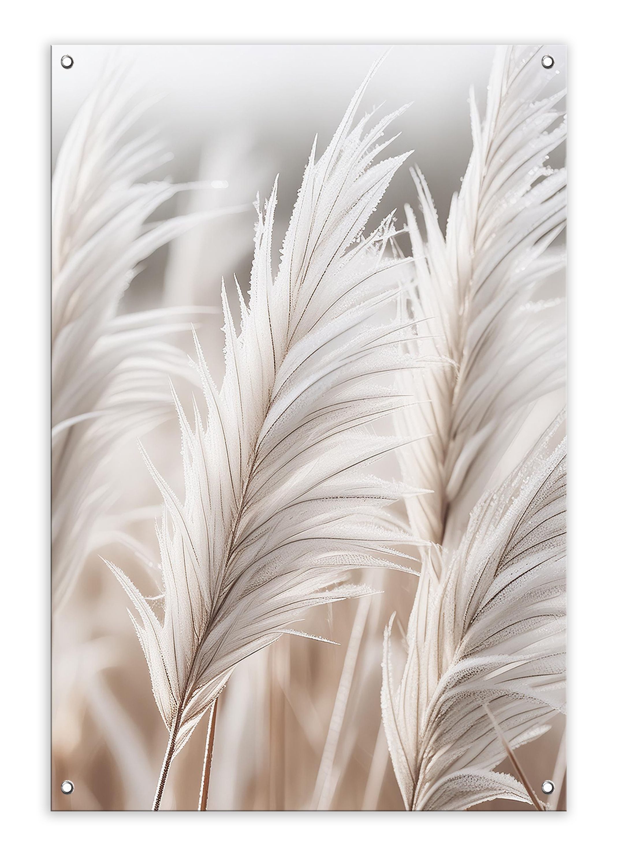 artissimo Poster Garten-Poster 60x90cm wetterfest Outdoor-Deko Balkon Terrasse beige, Outdoor-Poster: Beige Gräser