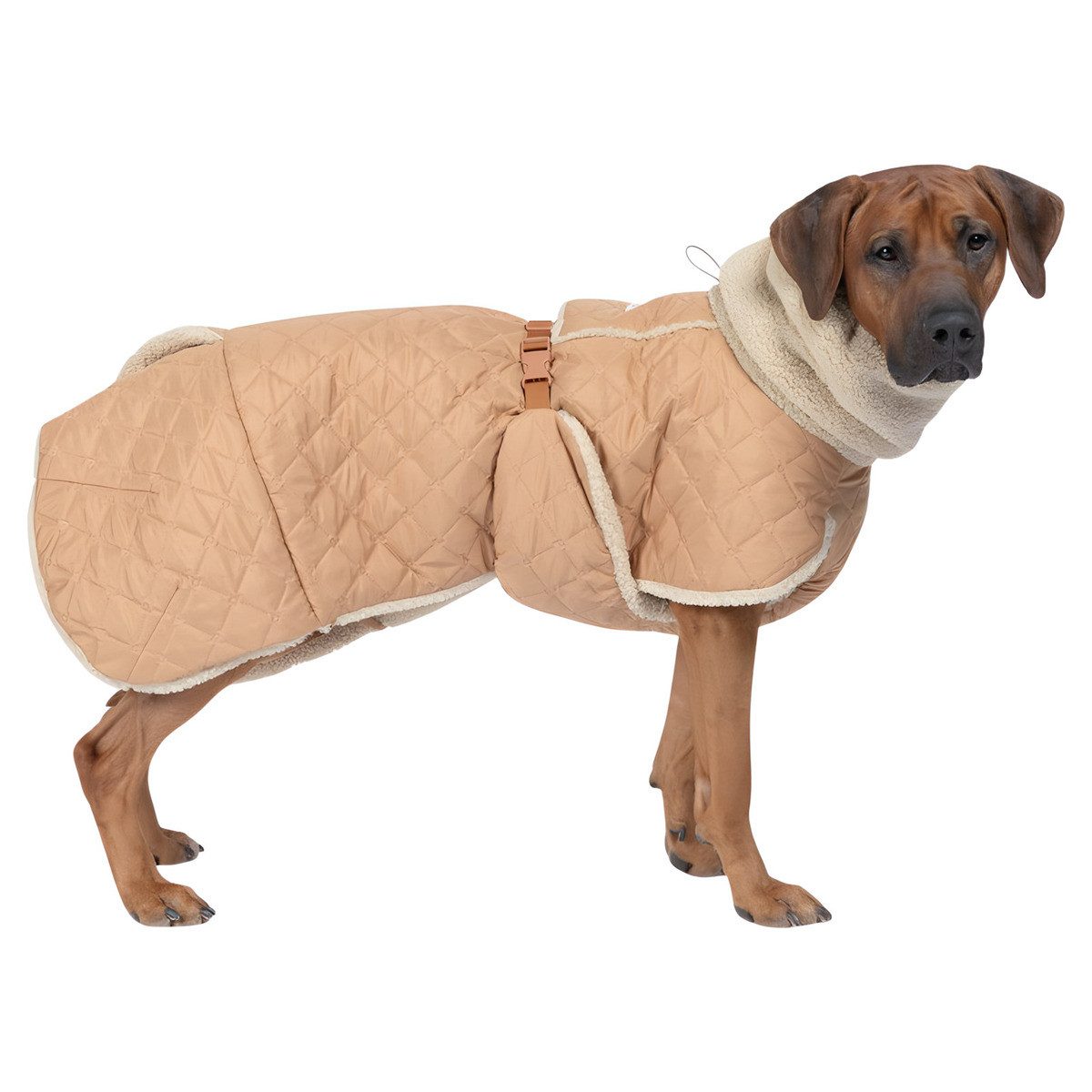 PAIKKA Hundemantel Hunde Jacke "Quilted Sherpa Jacket" camel