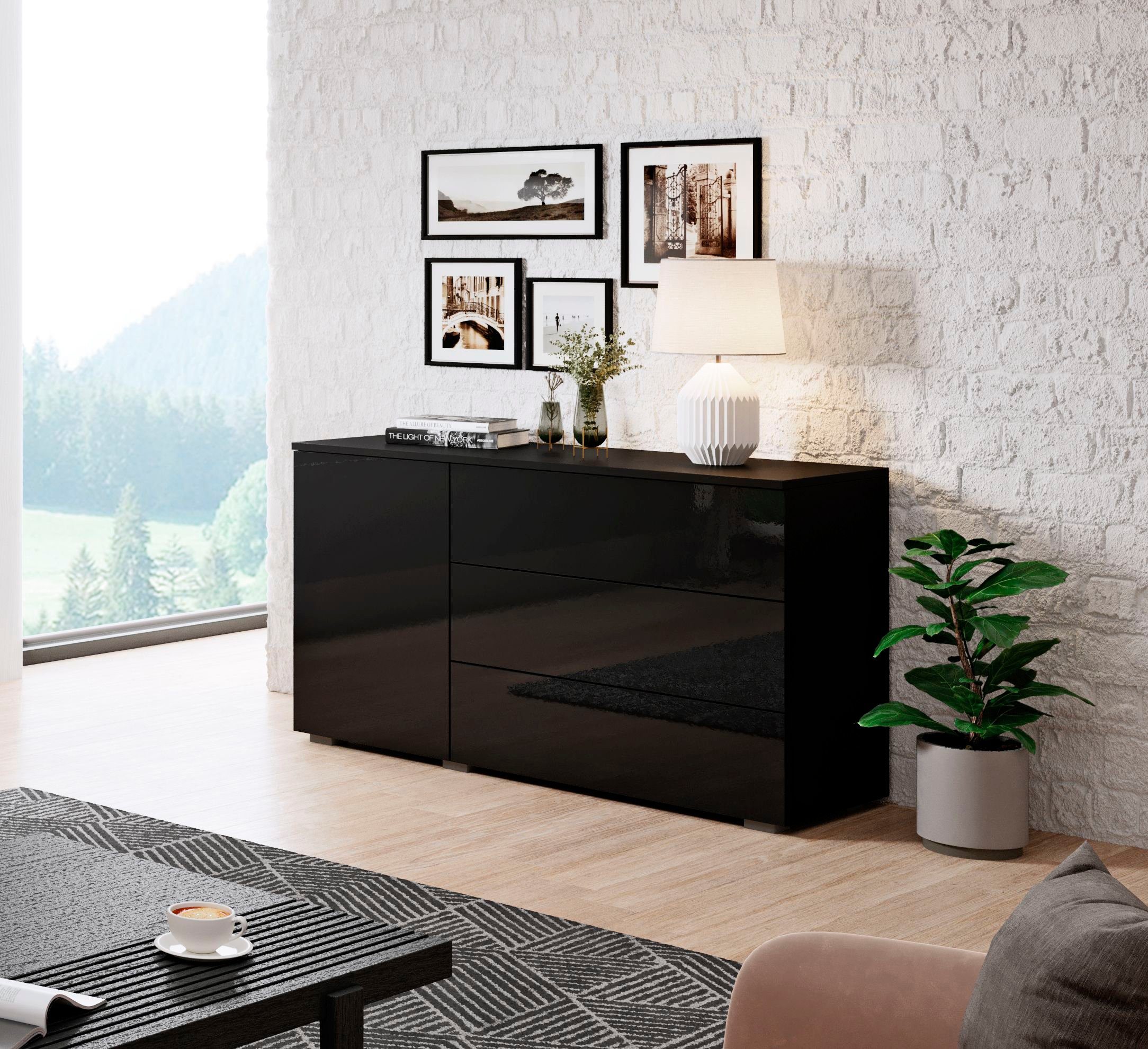 INOSIGN Sideboard PARIS (1 St), Moderne 110cm breite grifflose Kommode, vie günstig online kaufen