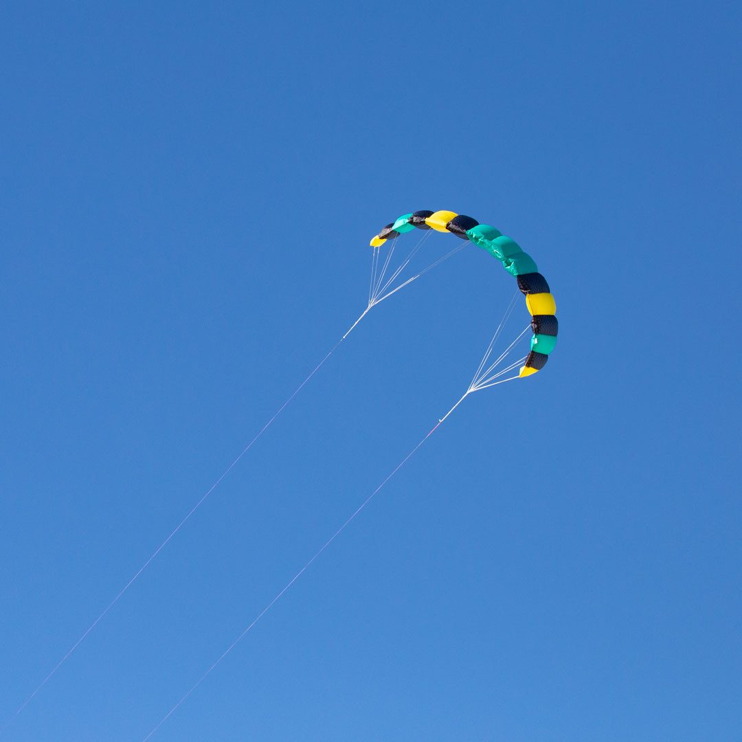 HQ Flug-Drache Lenkmatte Symphony Beach III 2.2 Aqua R2F, Allround Lenkdrachen Ready to Fly