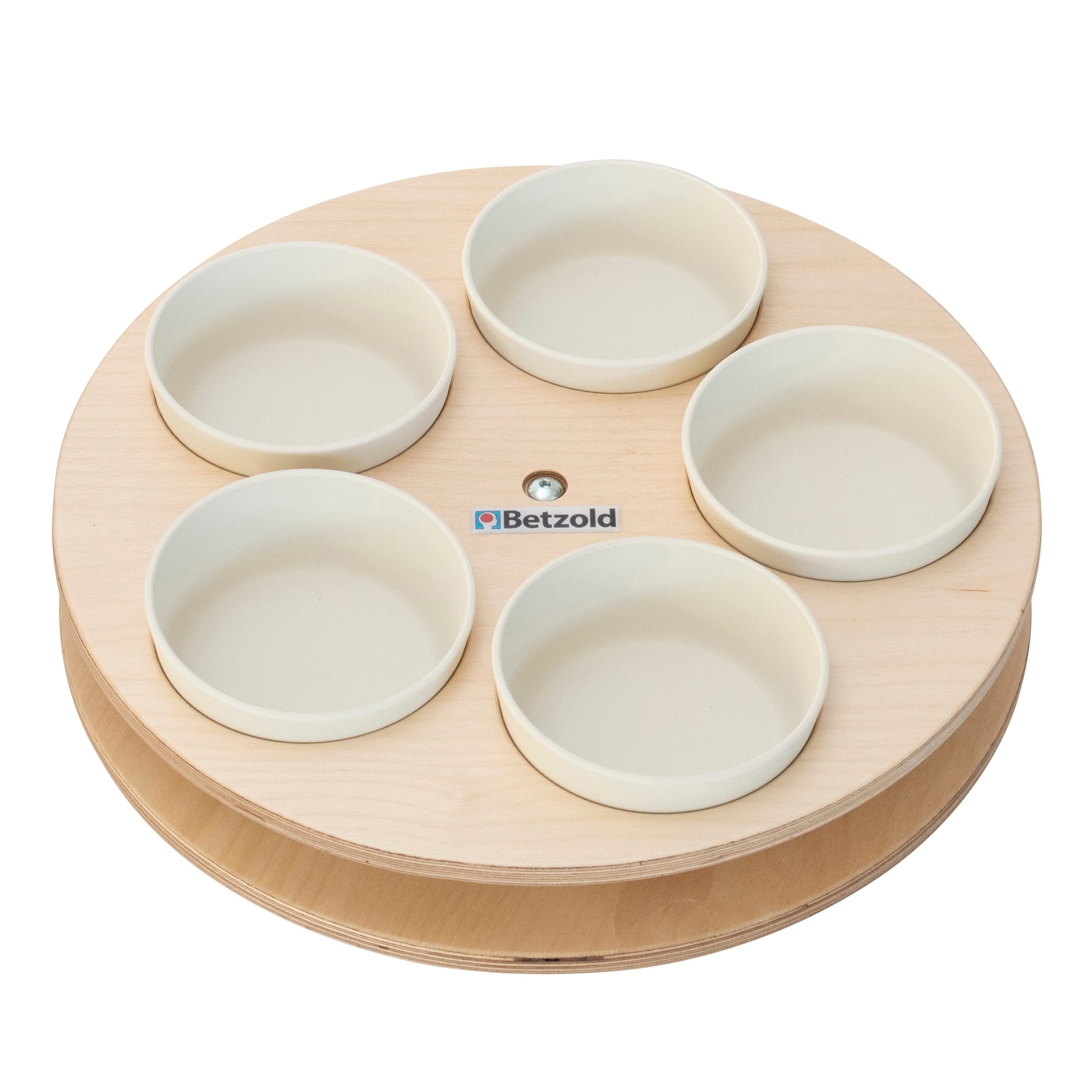 Betzold Bastelperlen Sortierrondell – drehbar, inkl. 5 treeNside-Schüsseln, robust
