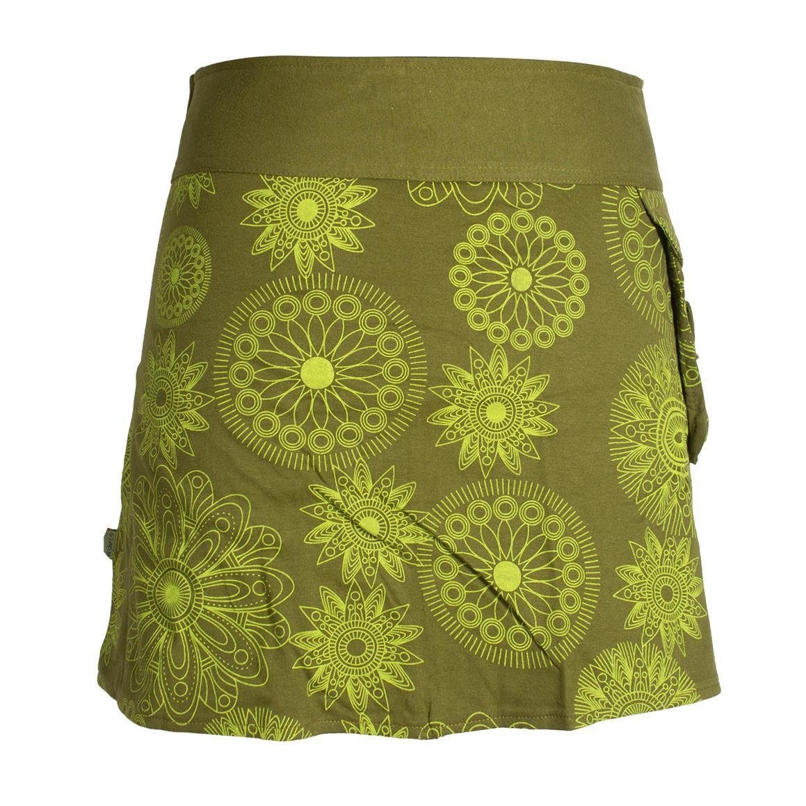 Vishes Wickelrock Bedruckt Bestickt Blumen Mandala Gürtel-Tasche Cacheur, Hippie, Goa, Elfen, Boho Style