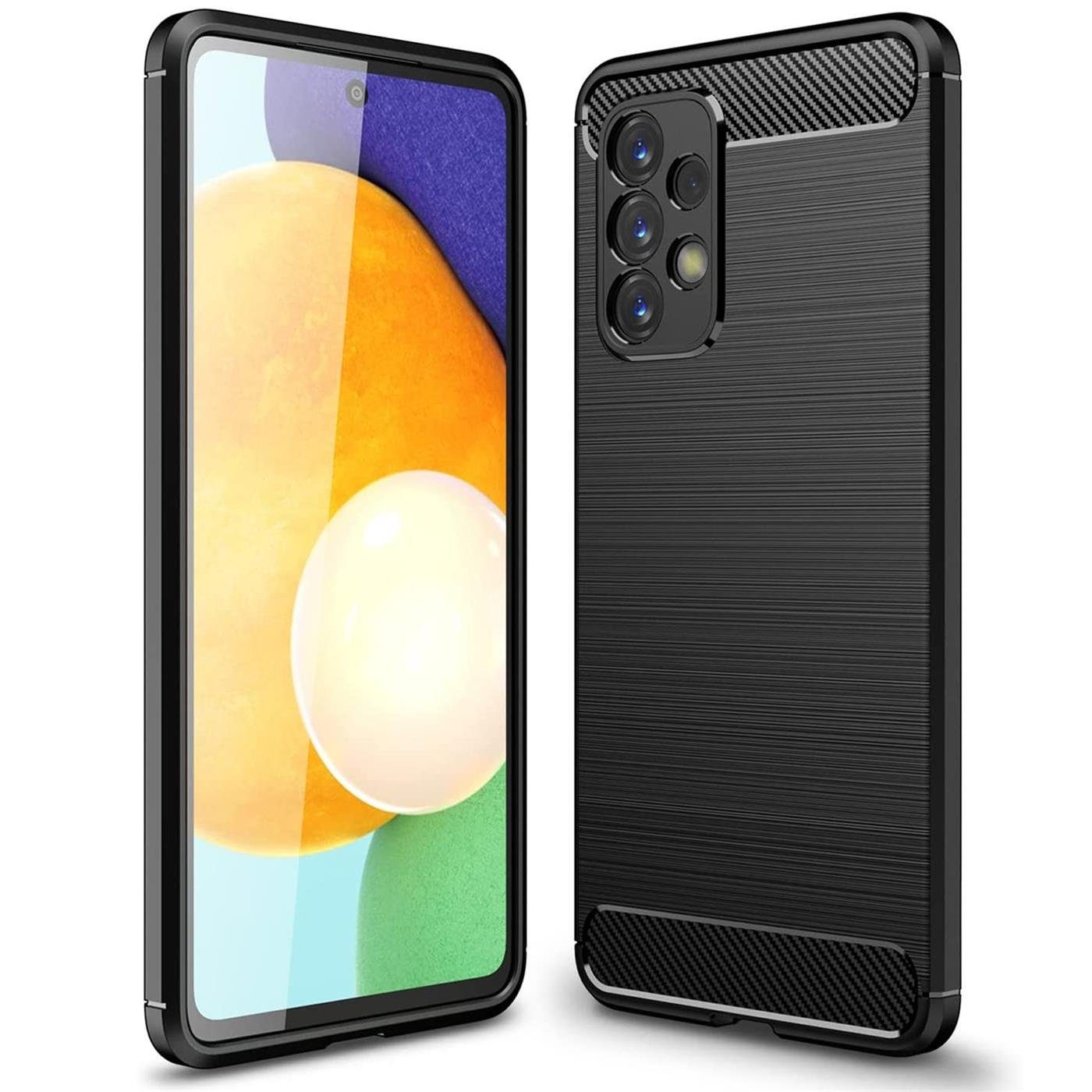 CoolGadget Handyhülle Carbon Handy Hülle für Samsung Galaxy A33 5G 6,4 Zoll, robuste Telefonhülle Case Schutzhülle für Samsung A33 Hülle