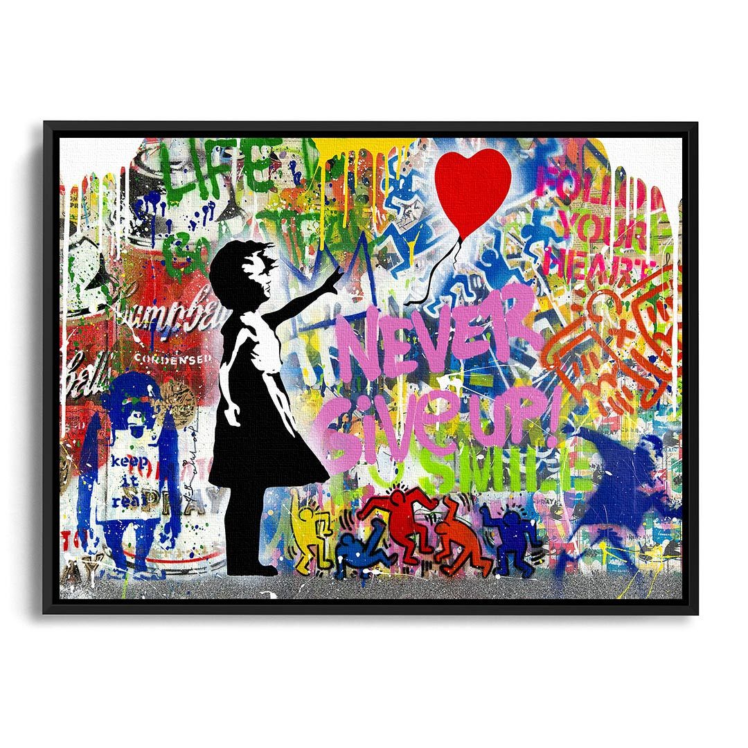 Next Level Canvas Wandbild Never Give günstig online kaufen