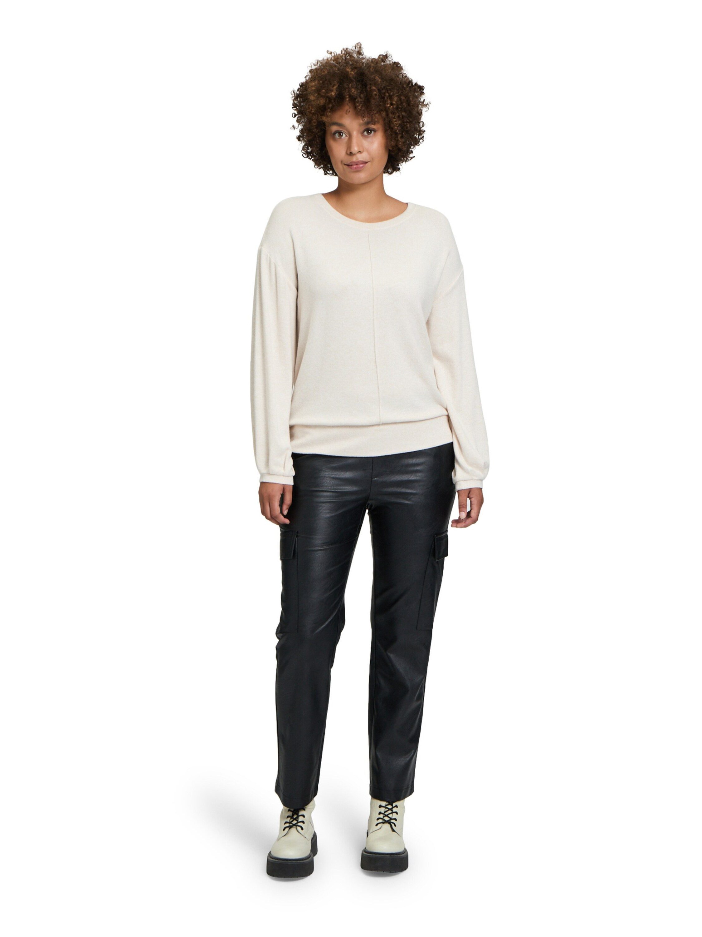 Cartoon Strickpullover (1-tlg) Falten