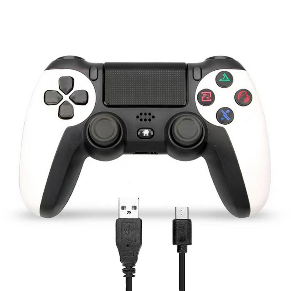 Tadow Gamepad,Bluetooth Gamepad,Wireless Controller für PS4,600mAh,Weiß PlayStation  4-Controller