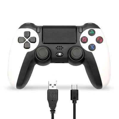 Tadow Gamepad,Bluetooth Gamepad,Wireless Controller für PS4,600mAh,Weiß PlayStation 4-Controller