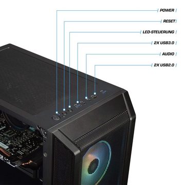 Kiebel Raptor V Gaming-PC (AMD Ryzen 5 AMD Ryzen 5 5600G, RTX 4060, 32 GB RAM, 1000 GB SSD, Luftkühlung, ARGB-Beleuchtung, WLAN)