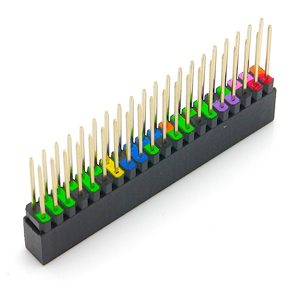 40 Pin GPIO Stacking Header für Raspberry Pi, farbig kodiert, 13,3mm Adapter