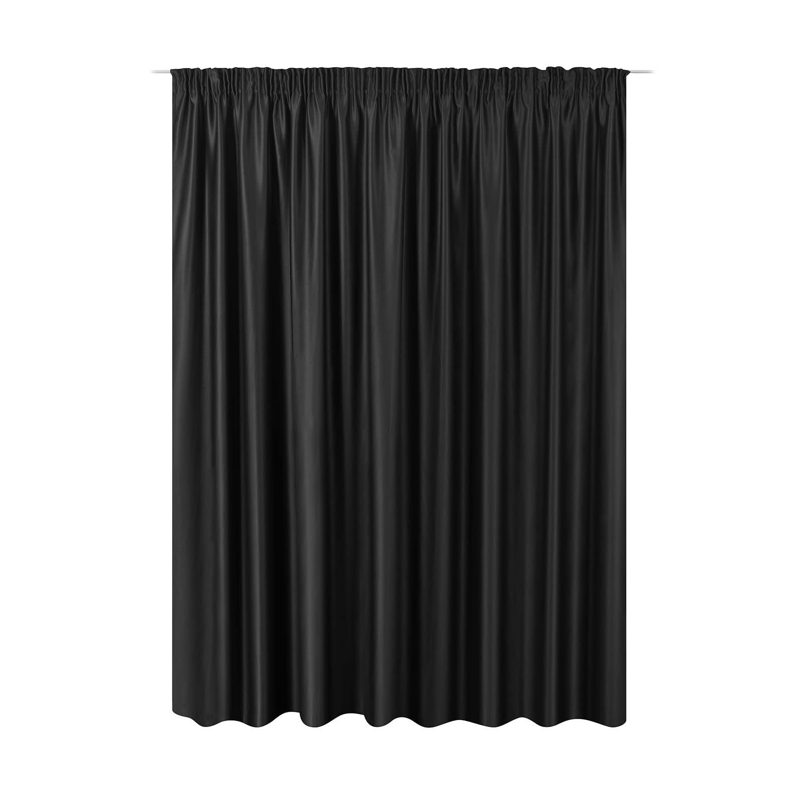 Verdunkelungsvorhang JEMIDI Vorhang blickdicht 300x245 cm mit Kräuselband, schwarz
