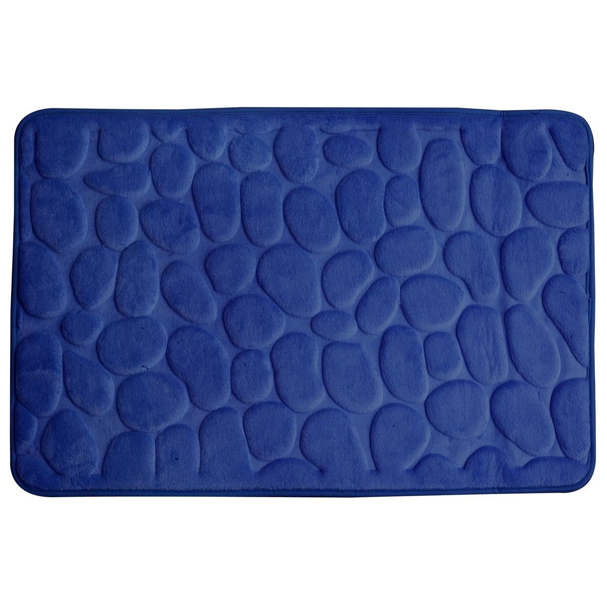 Euroshowers GmbH Badematte Memory Foam Rimini Dunkelblau 60 × 95 cm, 100% polyester, memory foam (stoppning), latex SBR, rechteckig