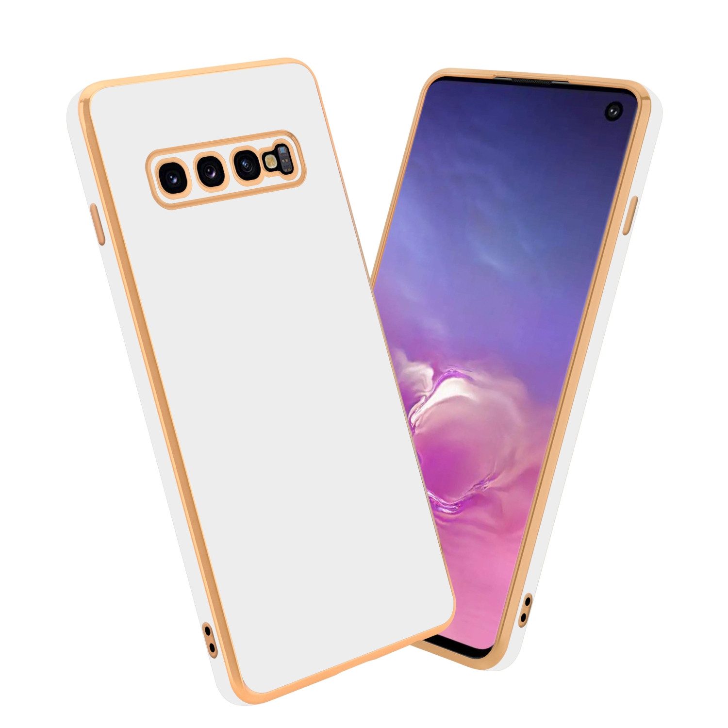 Cadorabo Handyhülle für Samsung Galaxy S10 PLUS Hülle Samsung Galaxy S10 PLUS, Schutzhülle - TPU Silikon Hülle - mit Kameraschutz