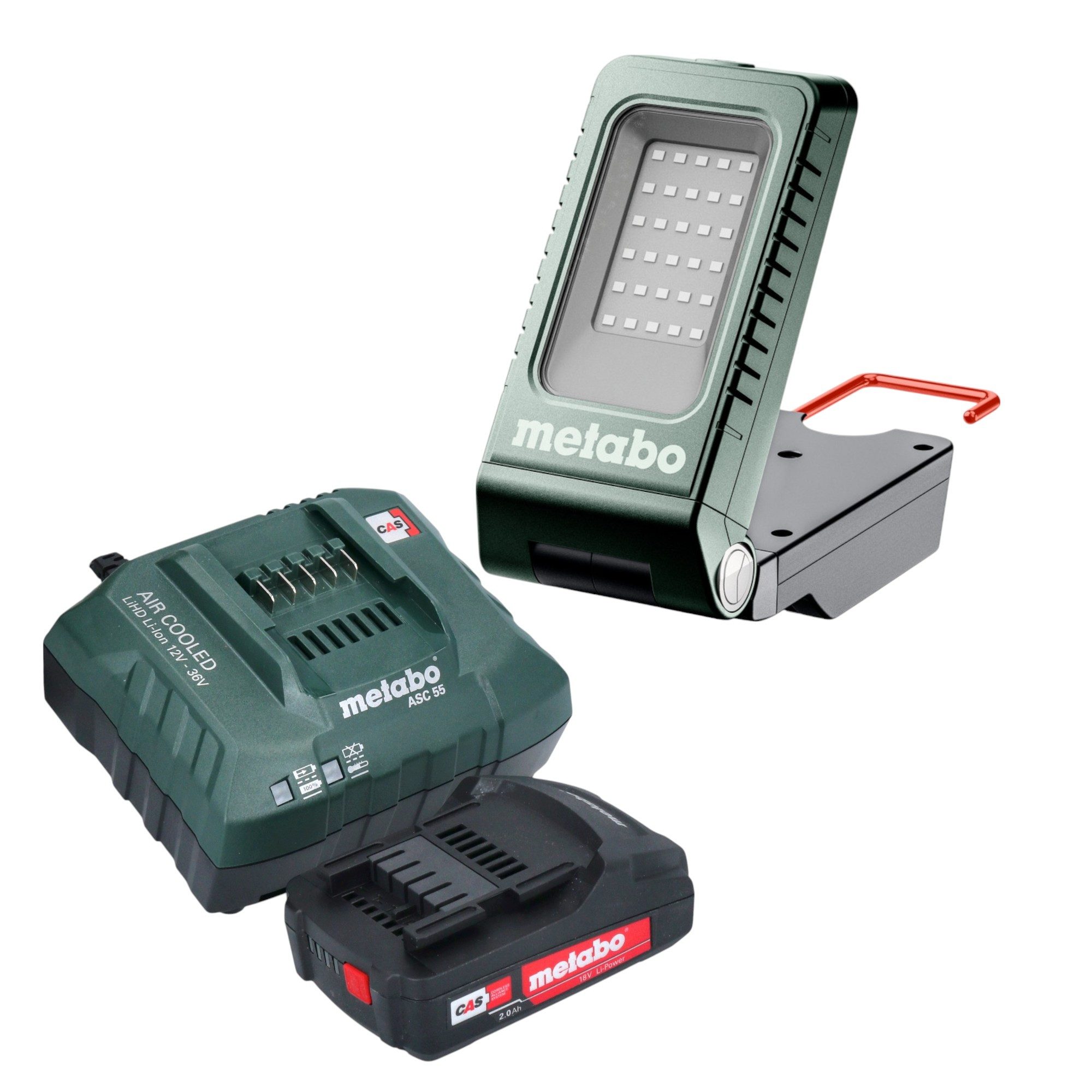 metabo Baustrahler BSA 18-1000 18 V 1000 lm + 1x Akku 2,0 Ah + Ladegerät