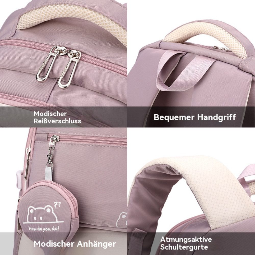 Blusmart Schulrucksack Schülerrucksack/Kinderrucksack (Großes Fassungsvermögen, mehrlagiges Design, Wasserabweisend und strapazierfähig), Für alle Altersgruppen – Bild 4 von 5