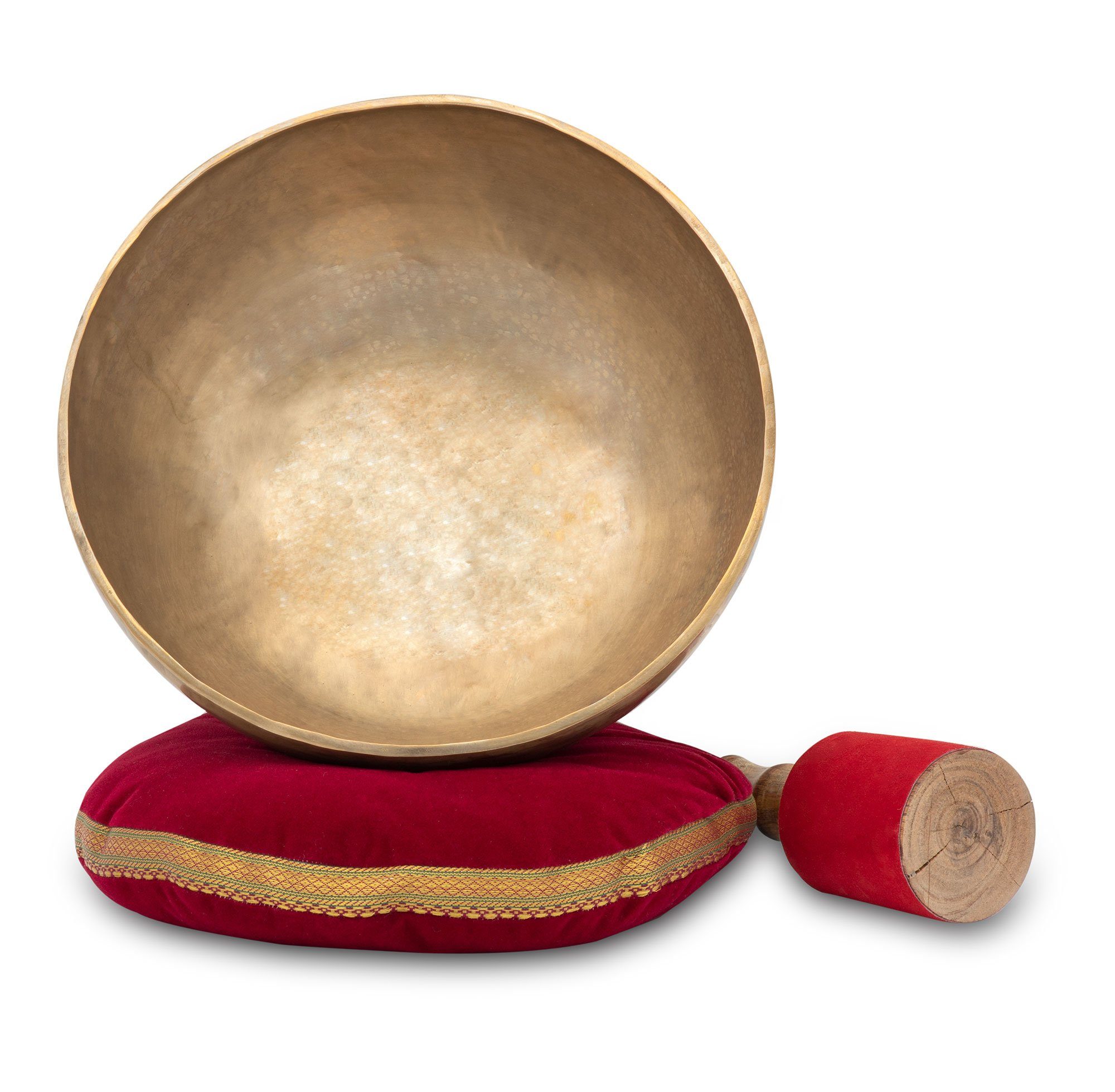 XDrum Klangschalen 30 cm Komplett Set inklusive passendem Kissen und Schlägel, handgehämmert in Indien - ideal für Meditations- und Therapiezwecke