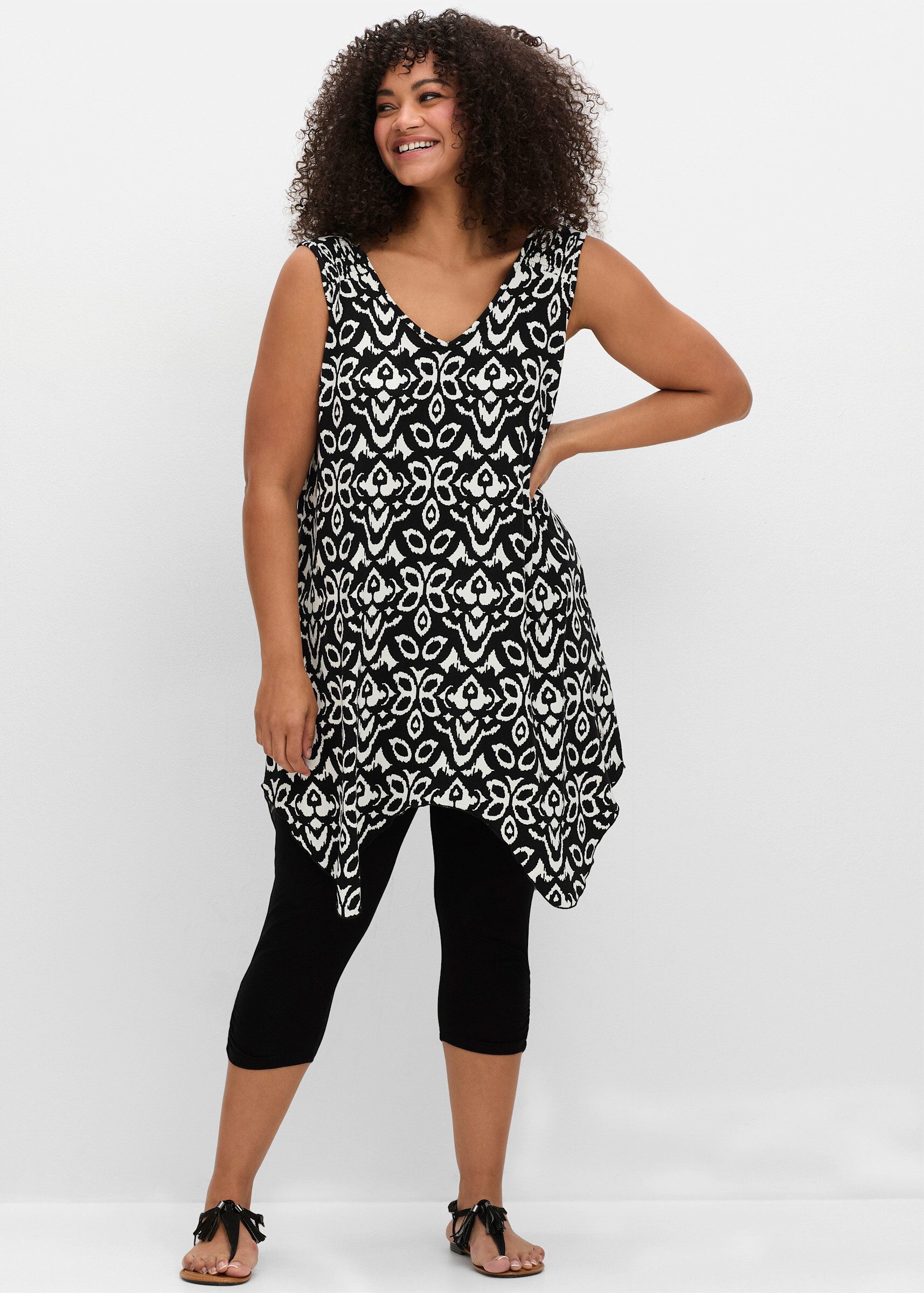 Sheego Jumpsuit Top und Leggings . Länge ca. 80 cm günstig online kaufen