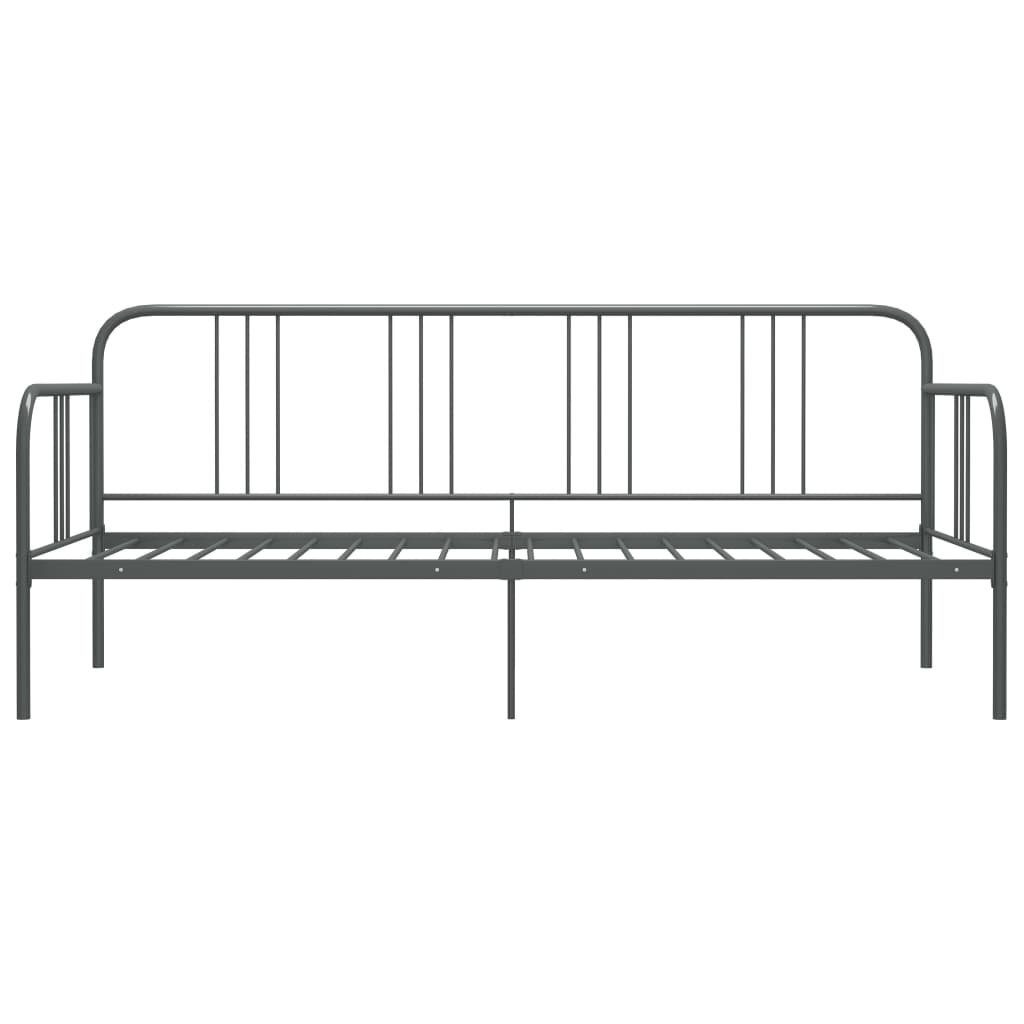 vidaXL Bett Schlafsofa Bettgestell Grau Metall günstig online kaufen