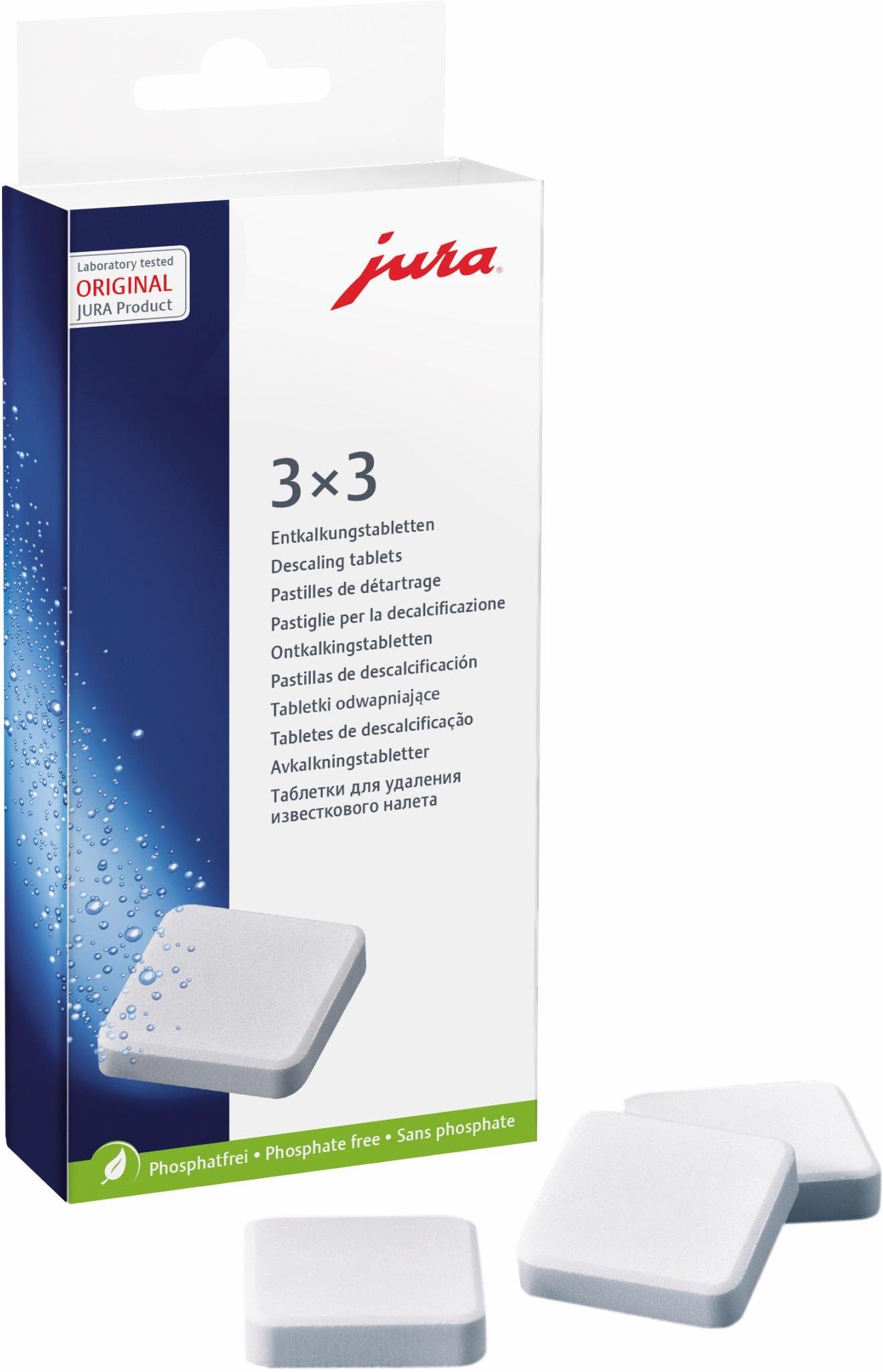 JURA 3x3 Entkalker (Entkalkungstabletten für Espresso-/Kaffee-Vollautomaten)