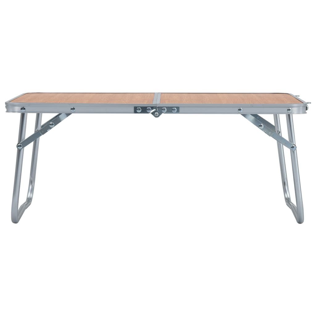 vidaXL Campingstuhl Klappbarer Campingtisch Braun Aluminium günstig online kaufen