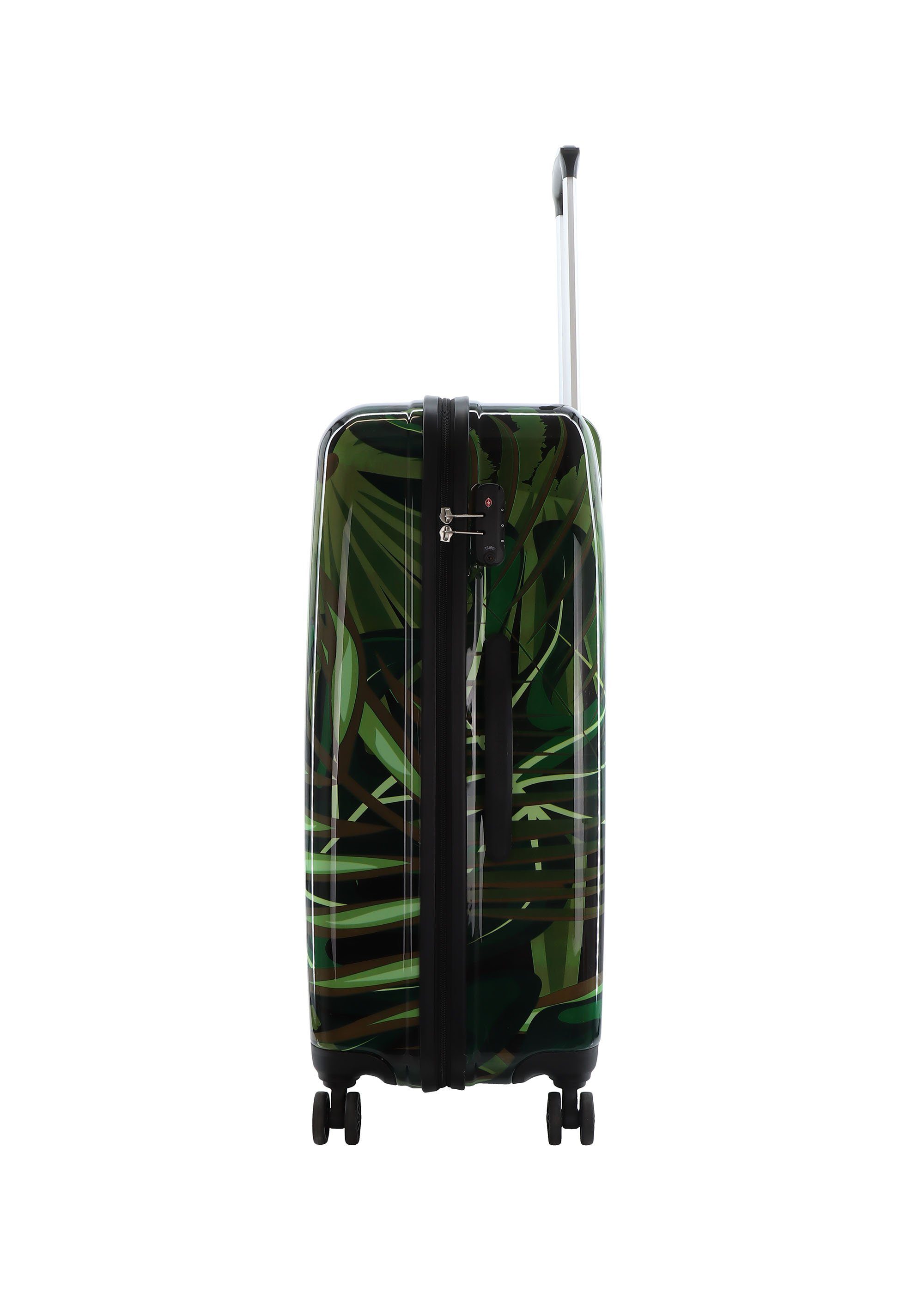 mit Koffer Leaves, Palm Saxoline® TSA-Zahlenschloss praktischem