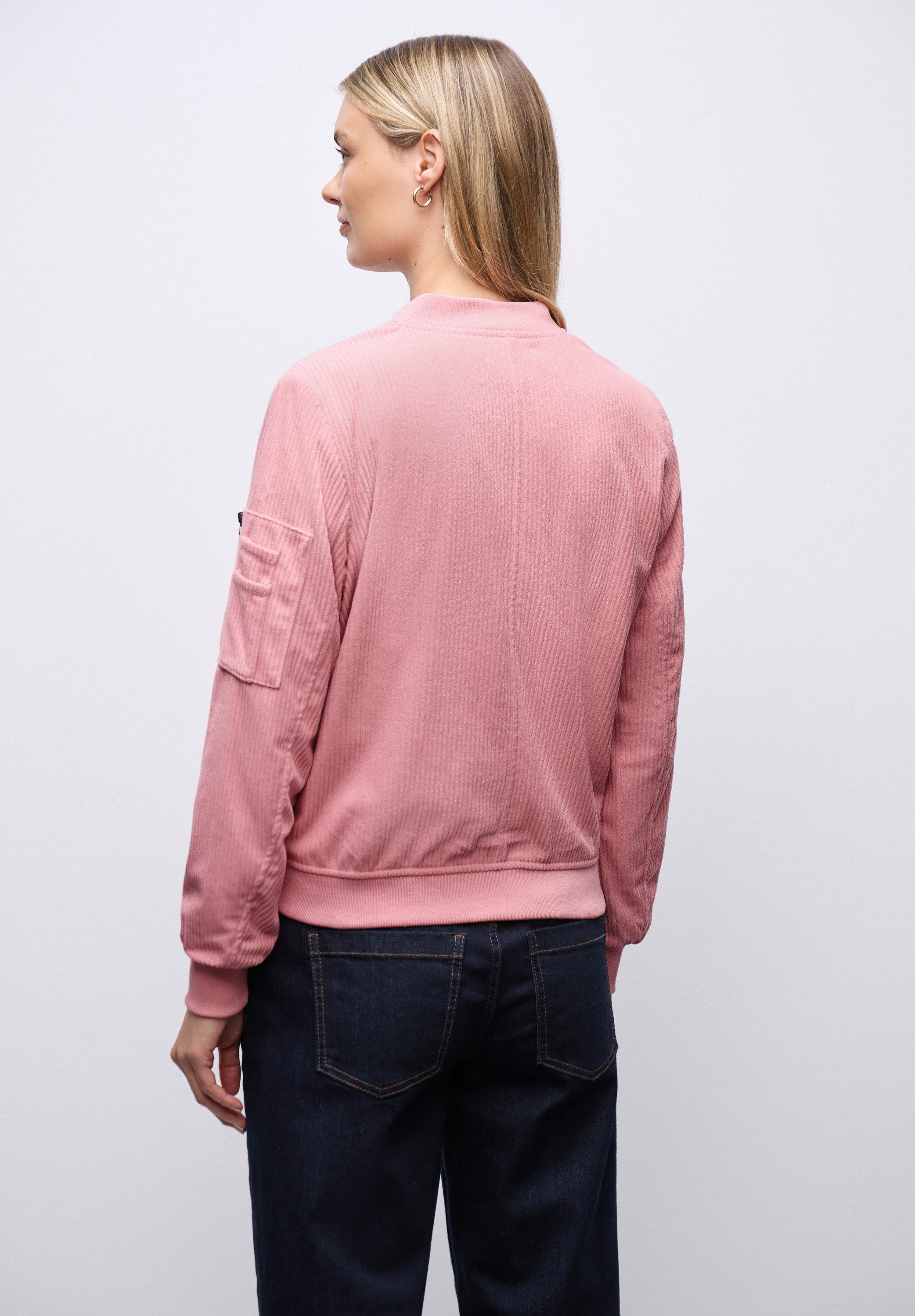 STREET ONE Blouson aus Cord und Langarm mit Bündchen und Zipperdetail günstig online kaufen
