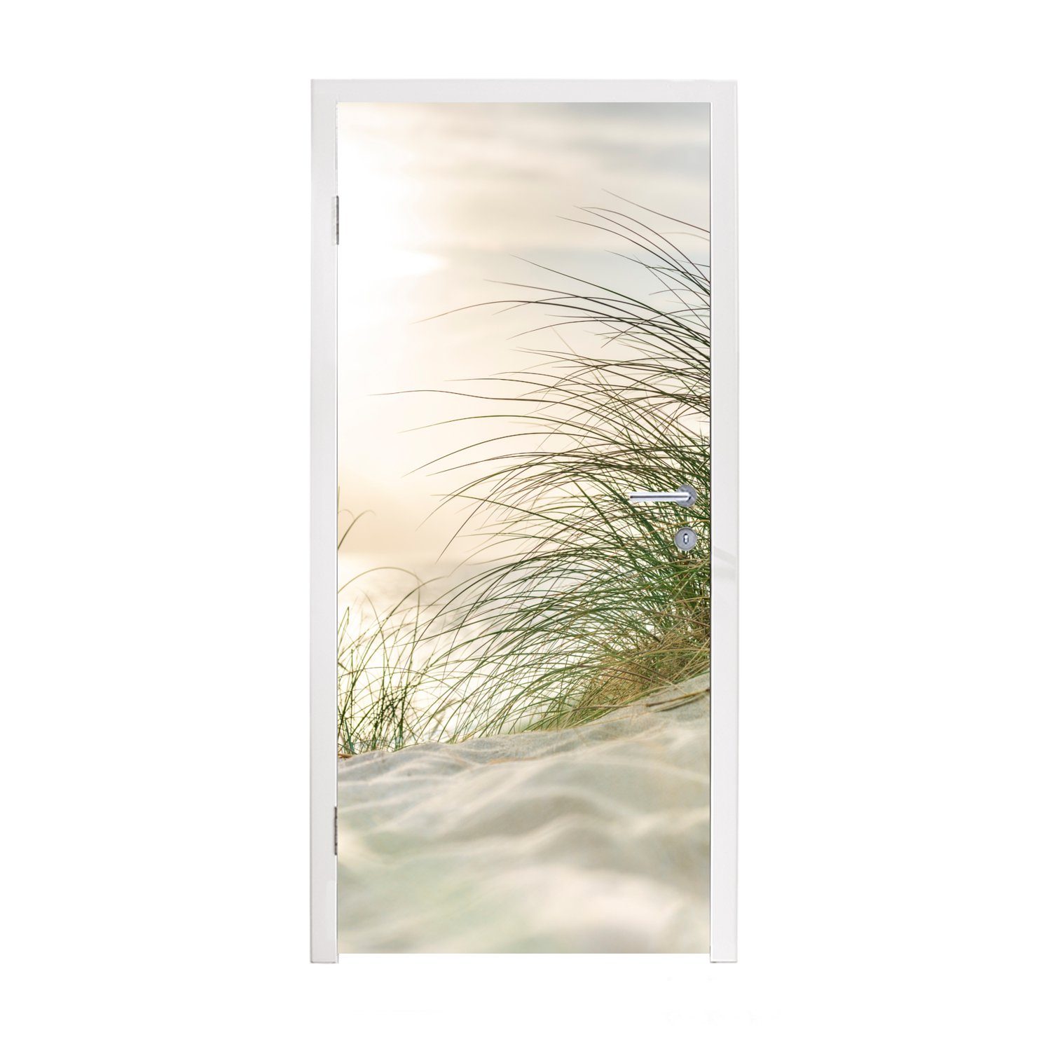 MuchoWow Türtapete Dünen - Watteninseln - Wasser, Matt, bedruckt, (1 St), Fototapete für Tür, Türaufkleber, 75x205 cm