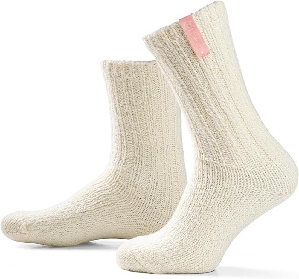 Socken SOXS.CO Weisse Wolle SLEEP WELL PINK LABEL