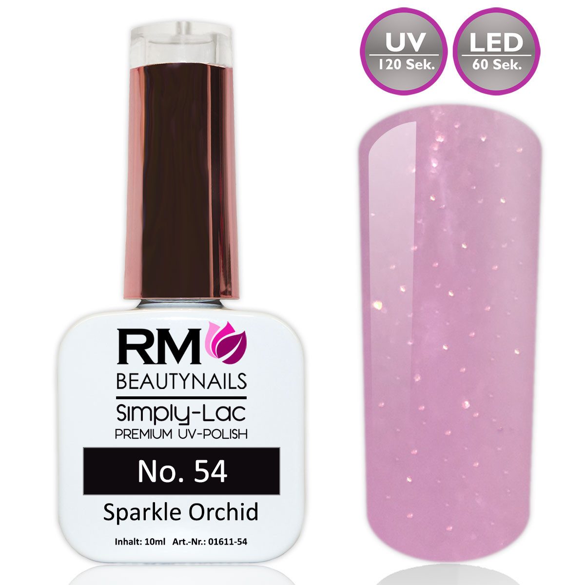RM Beautynails UV-Nagellack Simply Lac Premium UV-Nagellack UV-Polish 10ml Gellack Shellac, Haltbarkeit bis zu drei Wochen / Hybrid-Lack