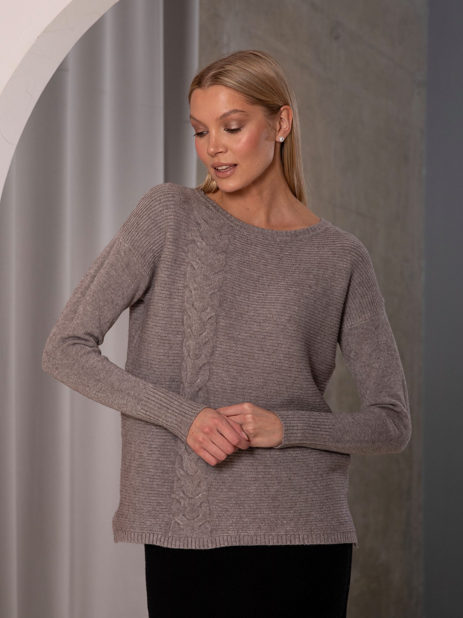 Passioni Strickpullover in lockerer Passform mit günstig online kaufen