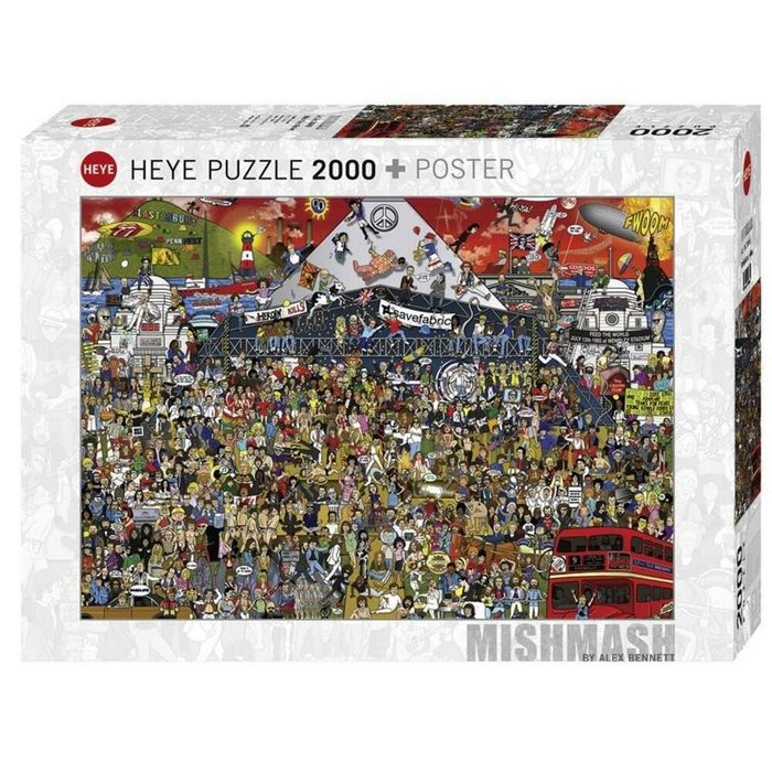 HEYE Puzzle British Music History Puzzle 2000 Teile Puzzleteile