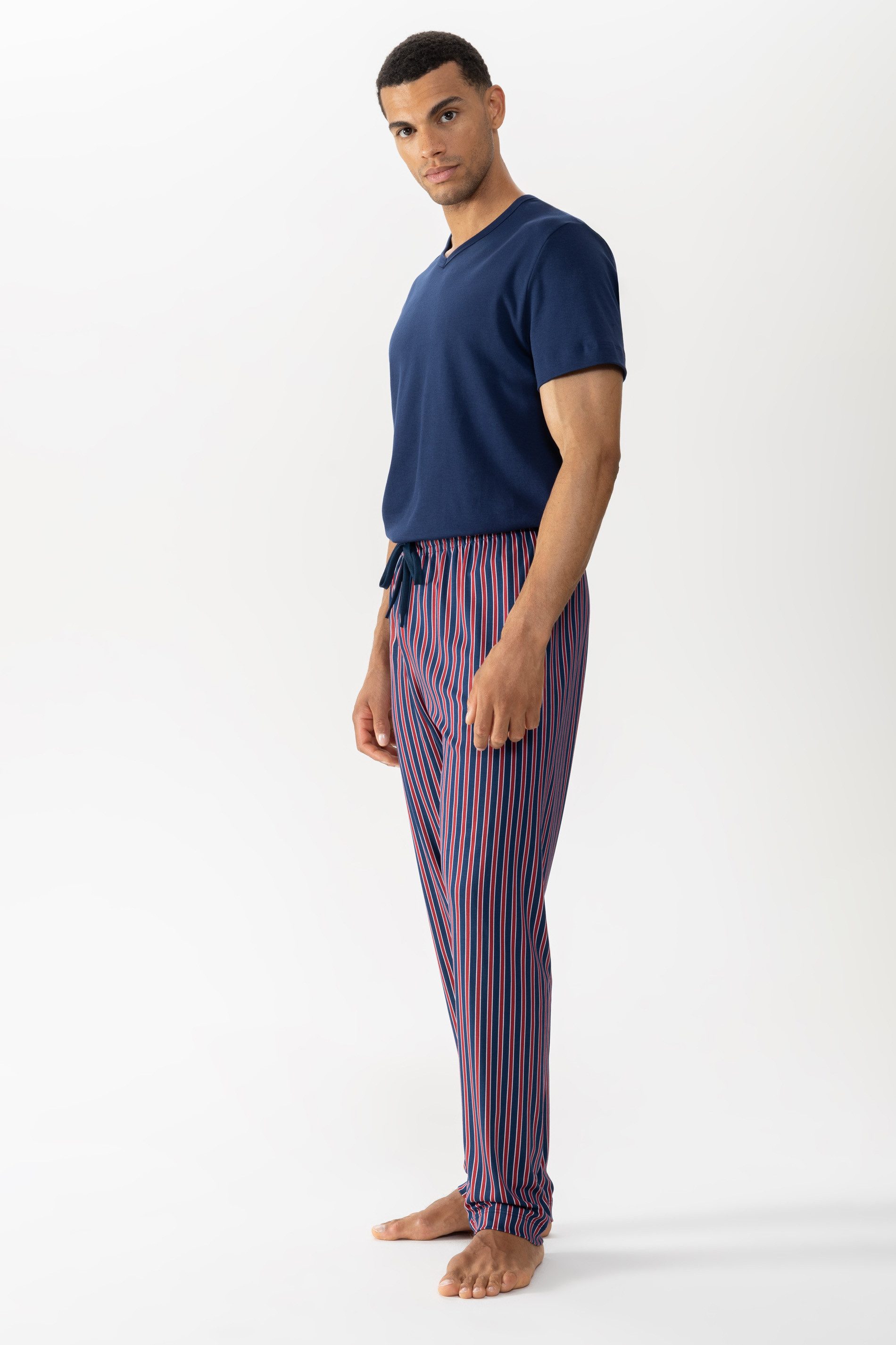 Mey Schlafhose Mey Herren Hose lang Serie Graphic Stripes (1-tlg) – Bild 4 von 5