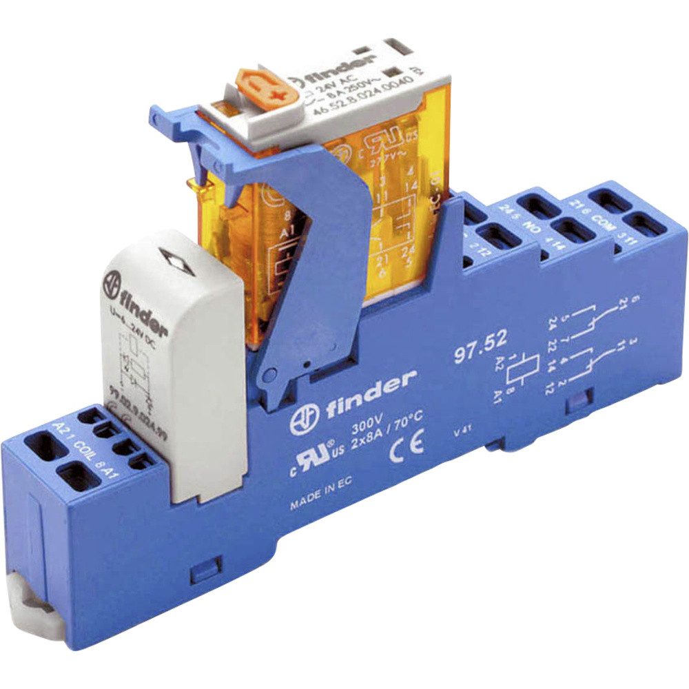 Relais-Modul Finder 4C.52.8.110.0060 Koppelrelais 110 V/AC 8 A 2 Wechsler 1 St.