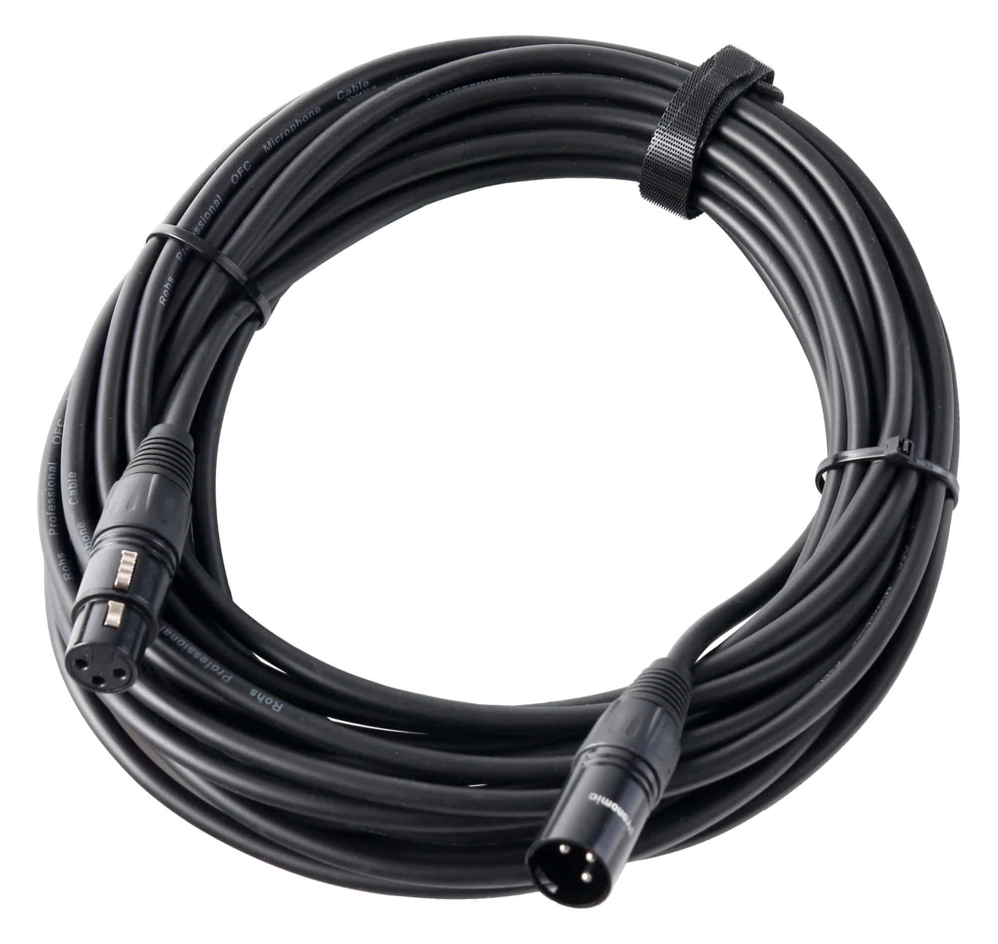 Thumbnail - Pronomic XFXM-10 Mikrofonkabel XLR 10m Kabeltrommel (Sauerstofffreies Kupfer, Kabellänge 10 m), Symmetrisches XLR-Kabel ...